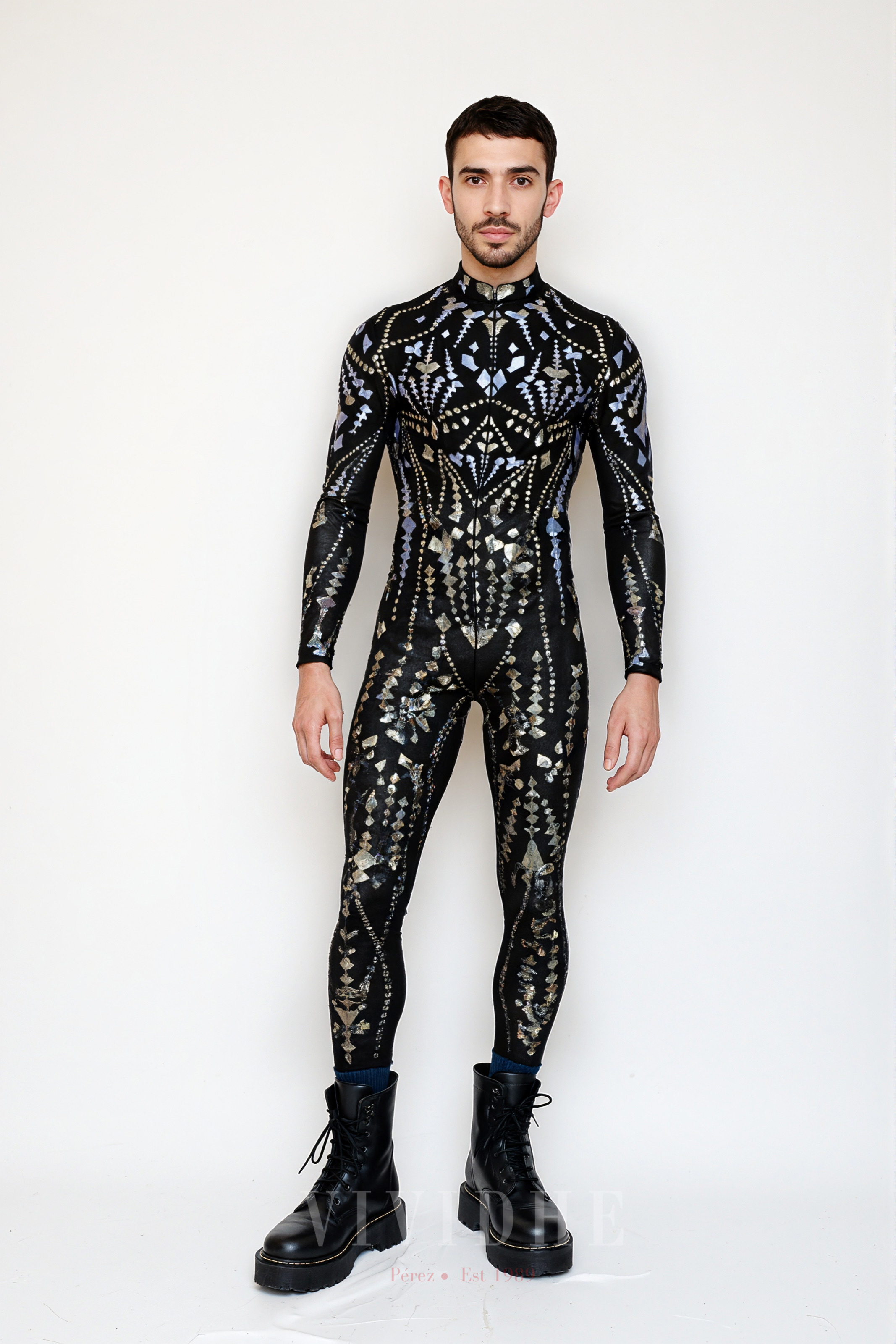 Black_Geometric_Male_Costume_Men's_Wear_VIVIDHE