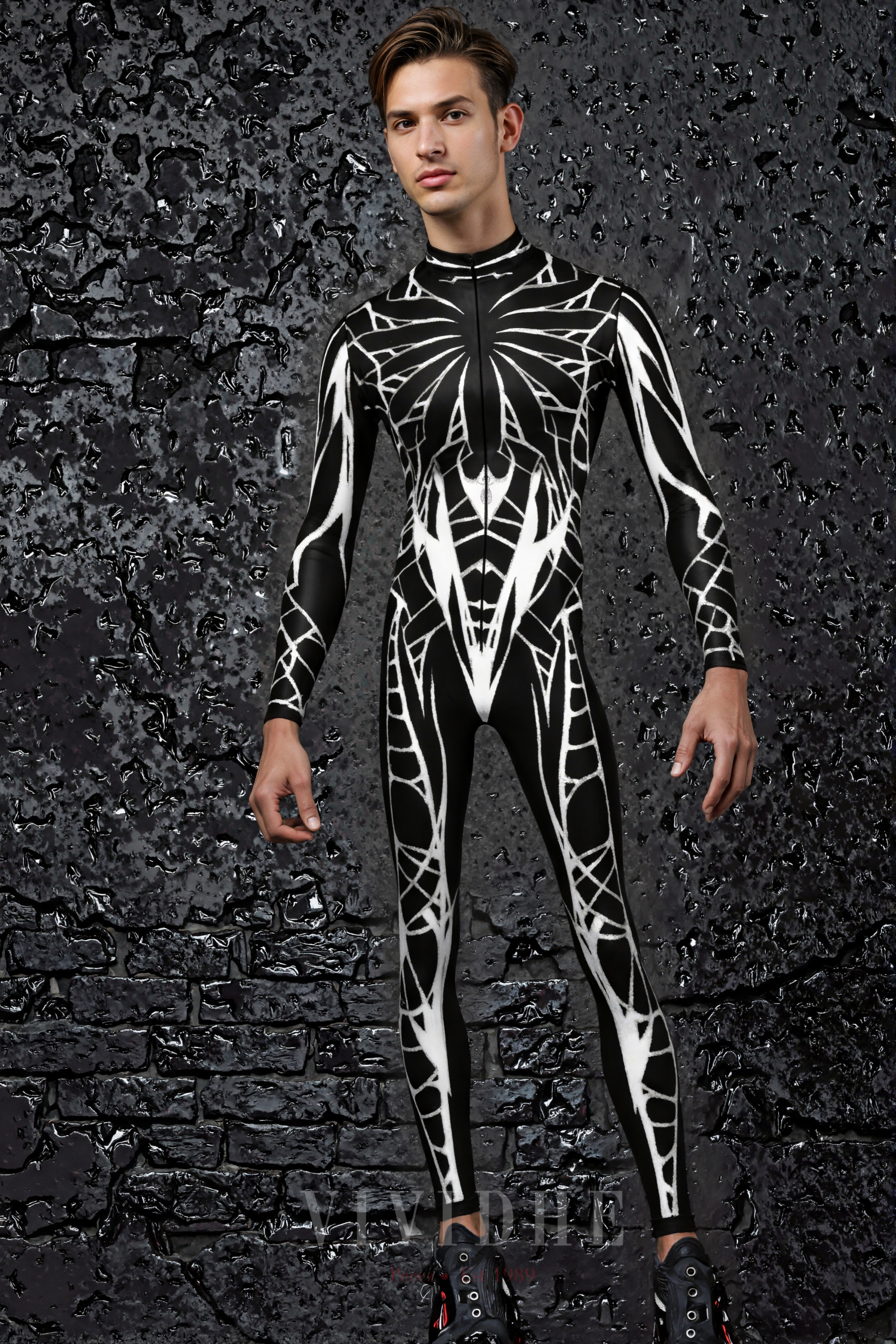 Black_White_Geometric_Male_Costume_Mens_Tight_Fitting_Clothing_VIVIDHE