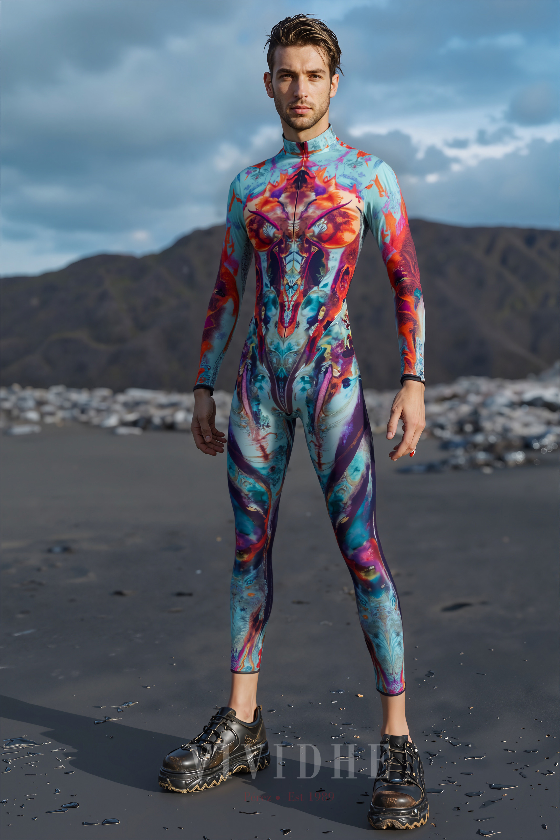 Abstract_Vivid_Male_Costume_For_Men's_Fashionable_Wear_VIVIDHE