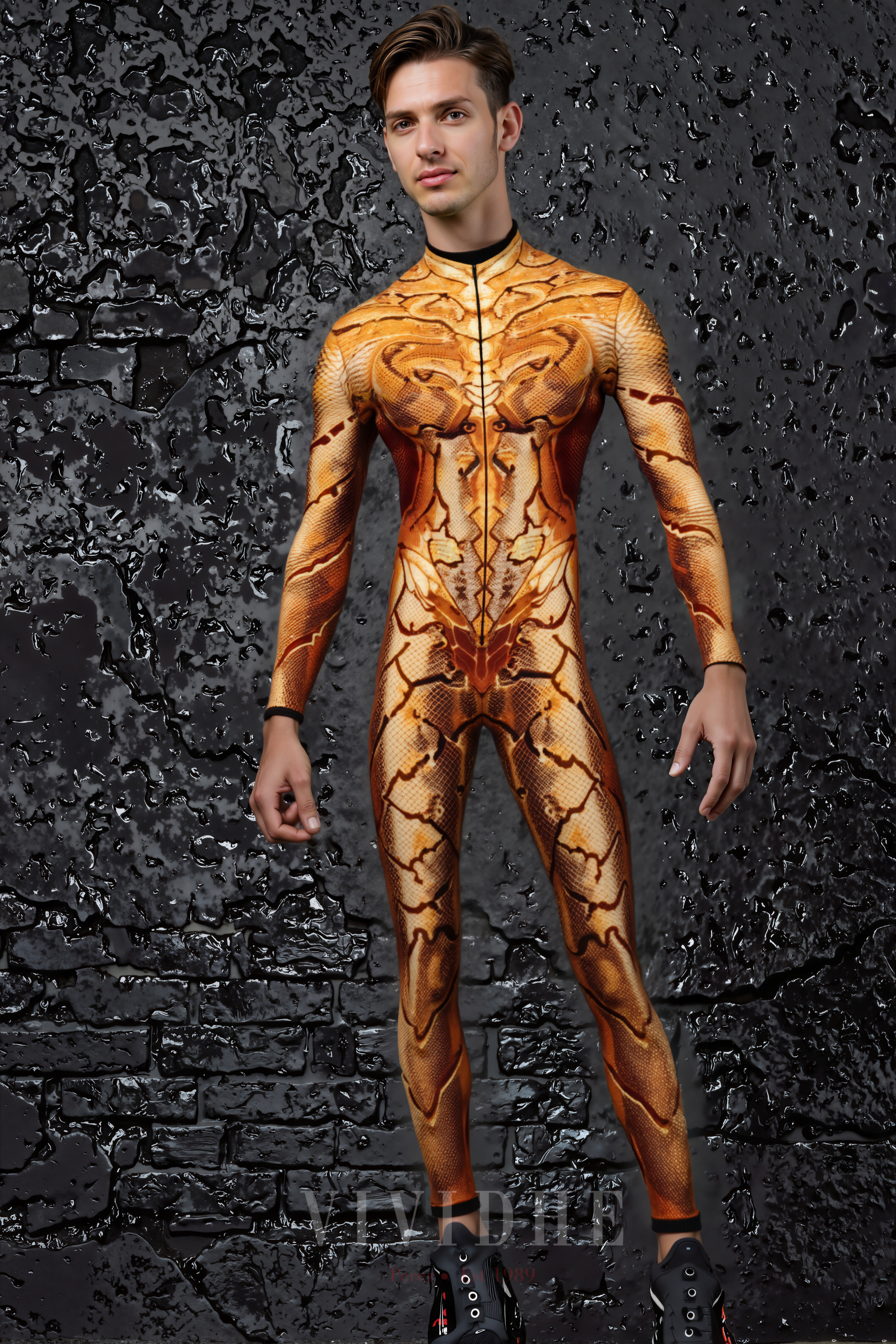 Snake_Orange_Male_Costume_Men's_Wear_VIVIDHE