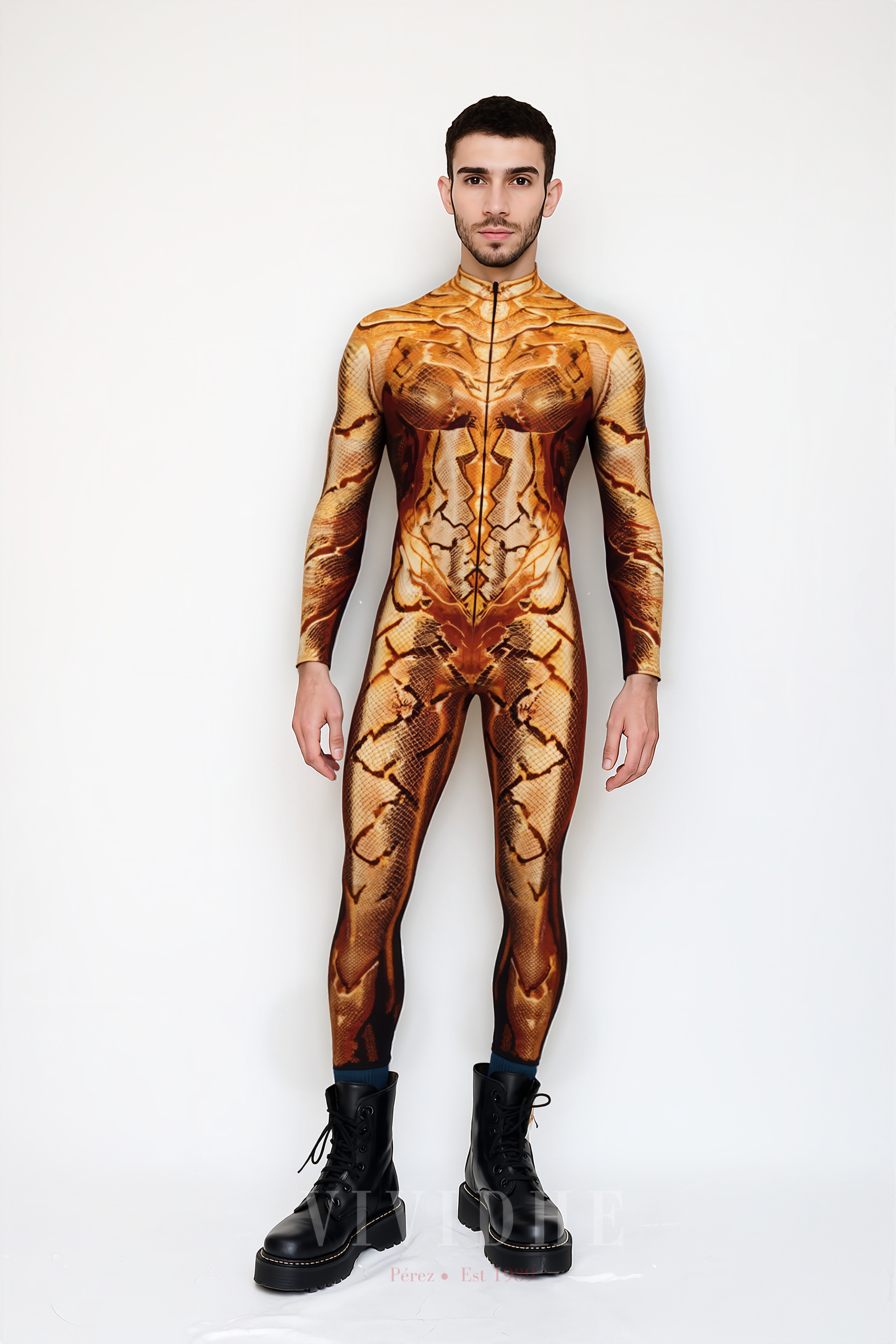 Snake_Orange_Male_Costume_Men's_Wear_VIVIDHE