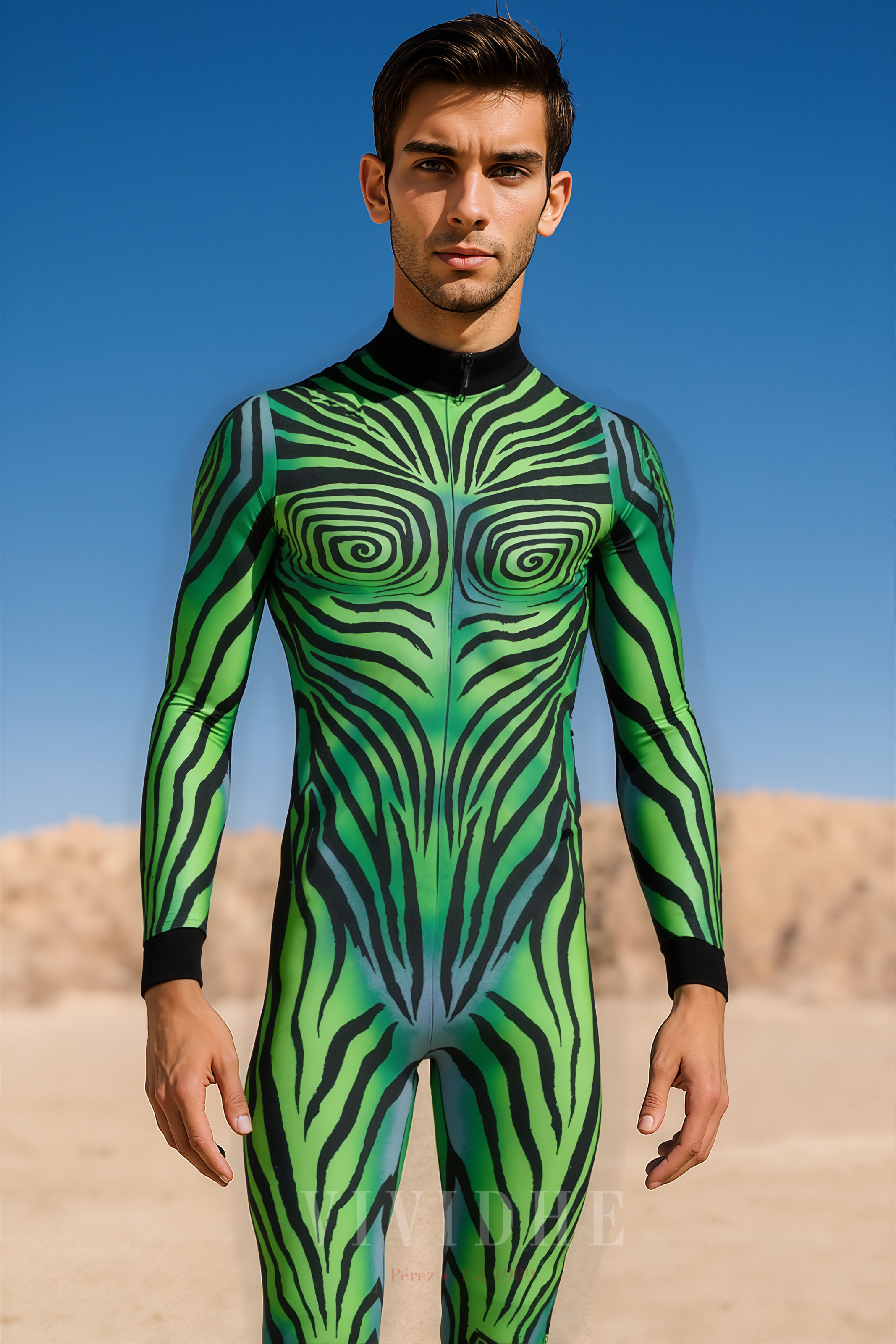 Green_Psychedelic_Male_Costume_Men's_Fashion_Wear_VIVIDHE