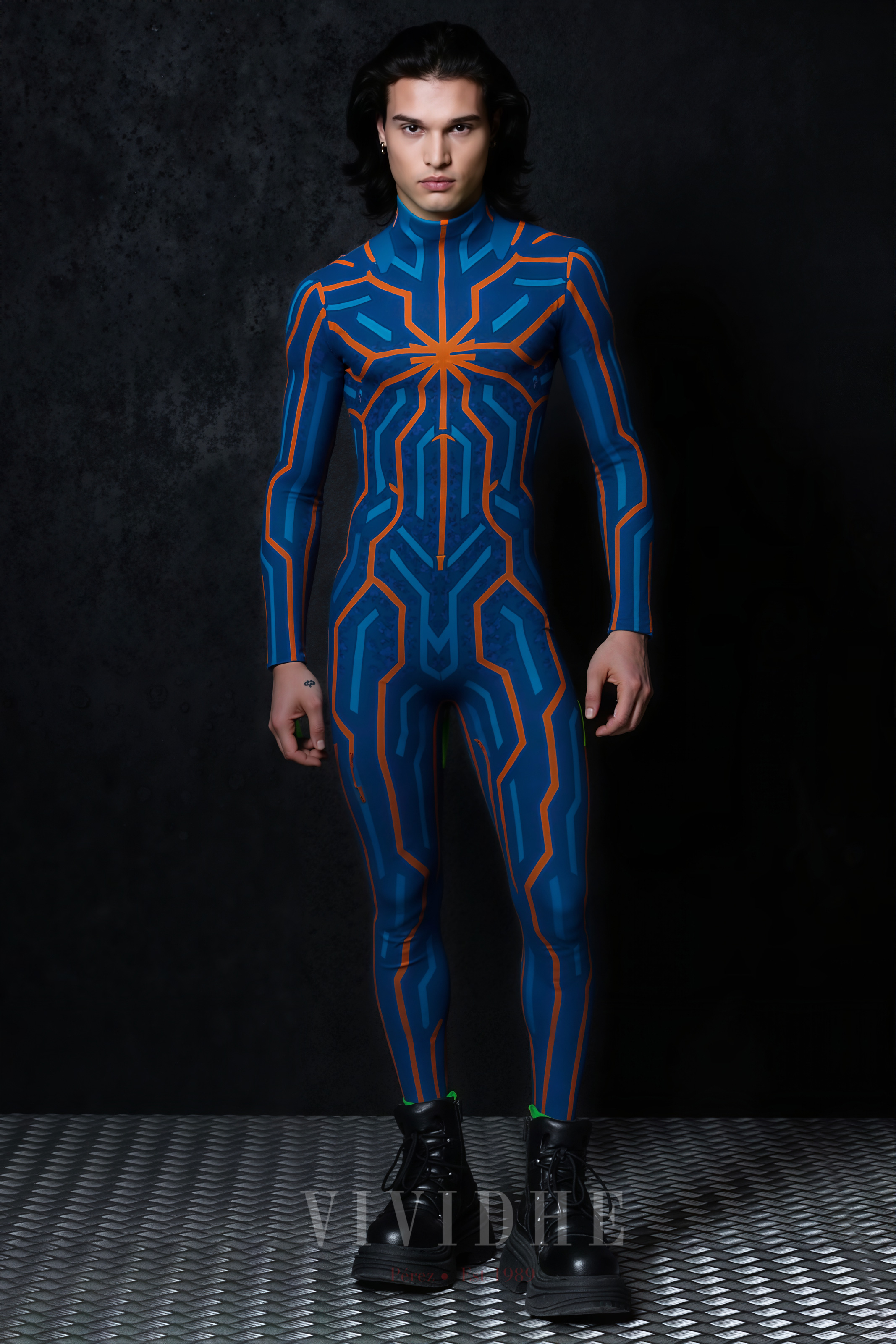 Blue_Tech_Male_Costume_Men's_Fashion_VIVIDHE