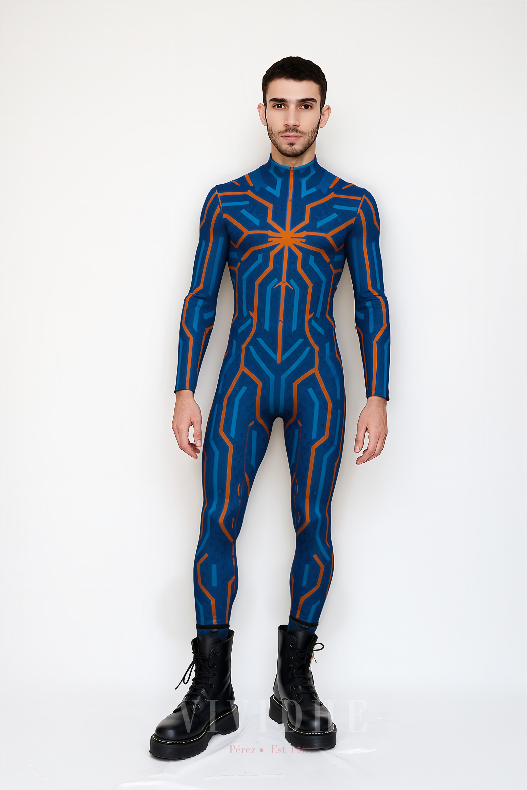 Blue_Tech_Male_Costume_Men's_Fashion_VIVIDHE