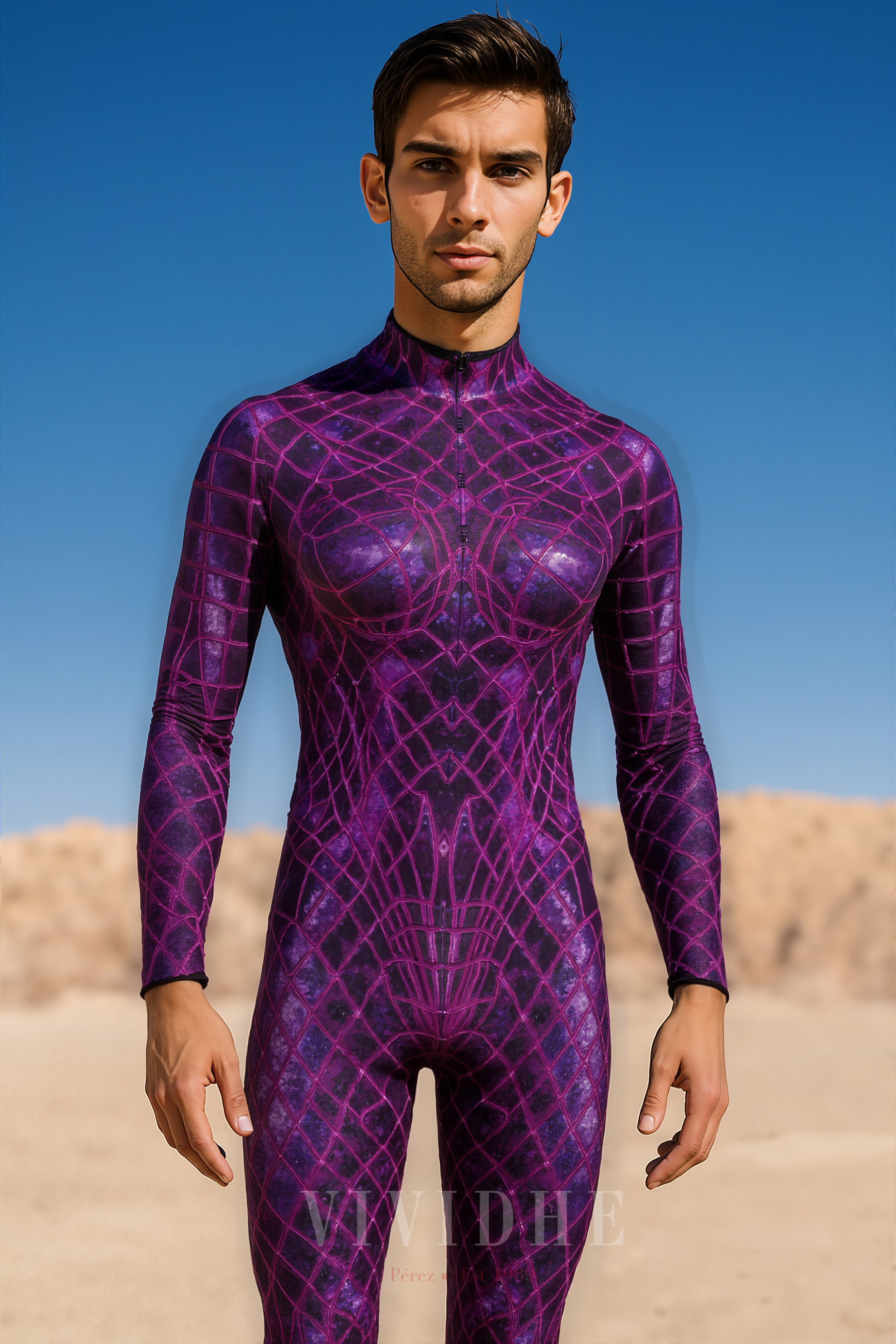Purple_Spiderweb_Male_Costume_Men's_Wear_Scene_VIVIDHE