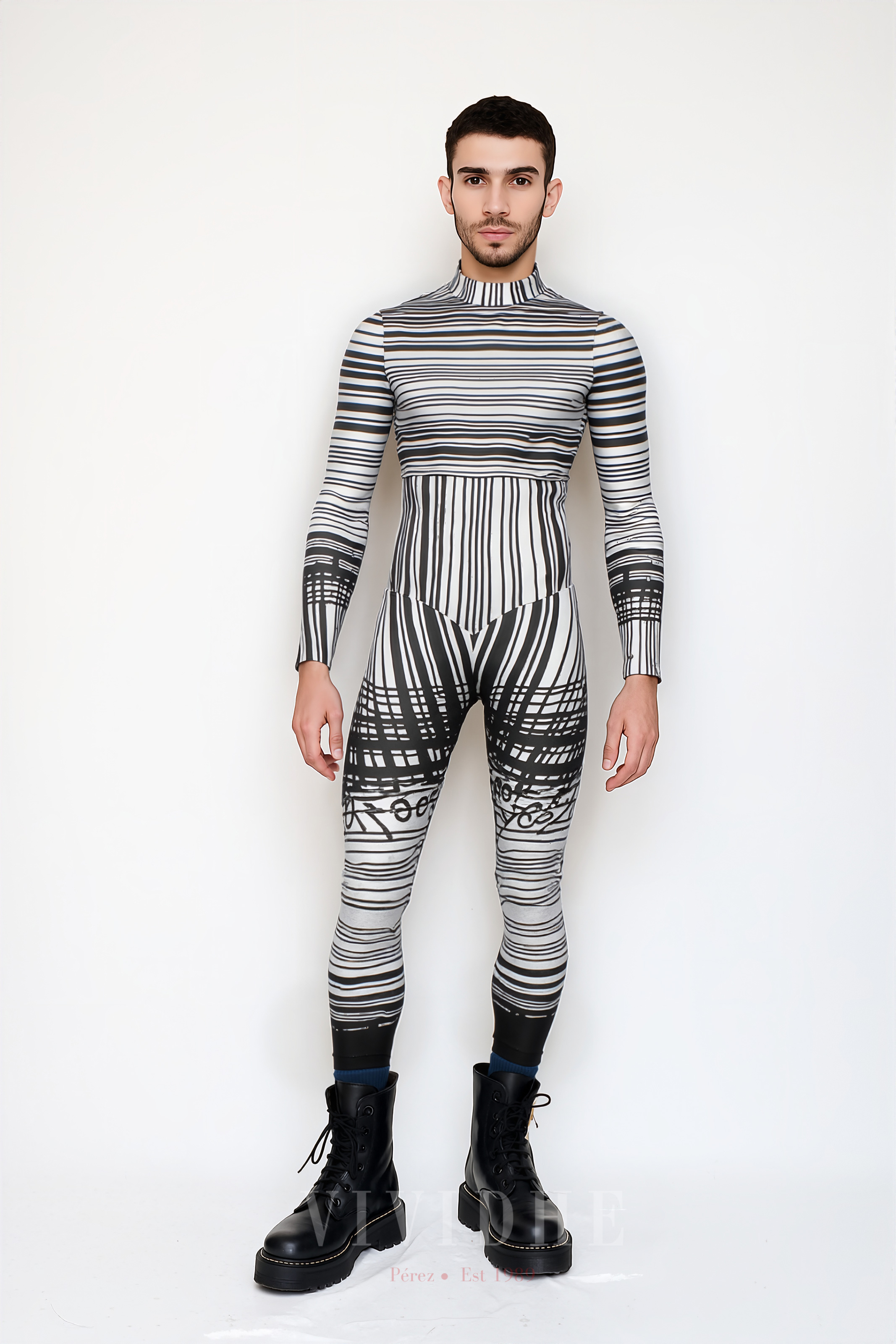 Black_White_Striped_Male_Costume_Men's_Daily_Wear_VIVIDHE