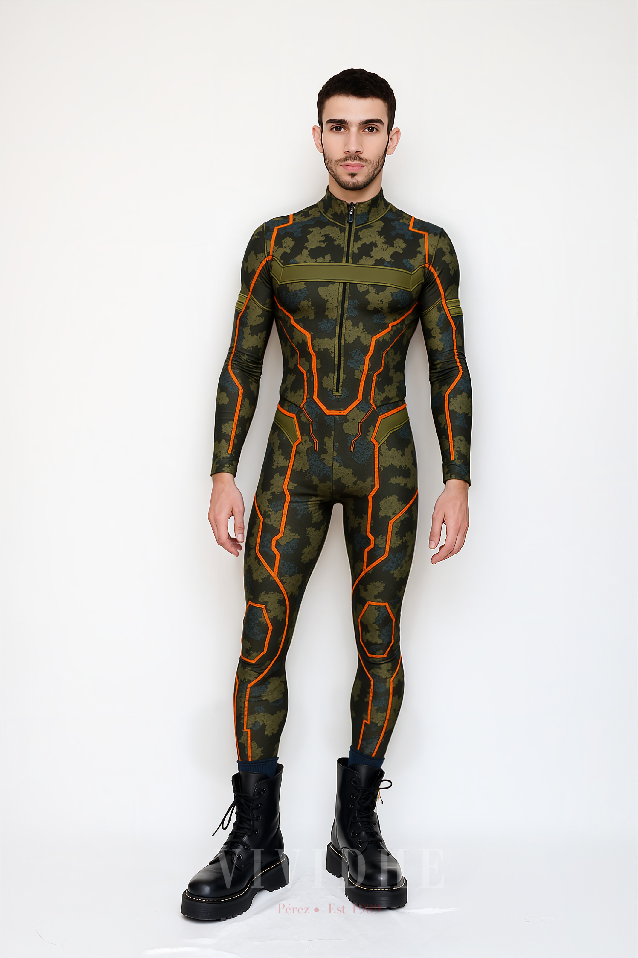 Camouflage_Orange_Male_Costume_Men's_Wear_VIVIDHE