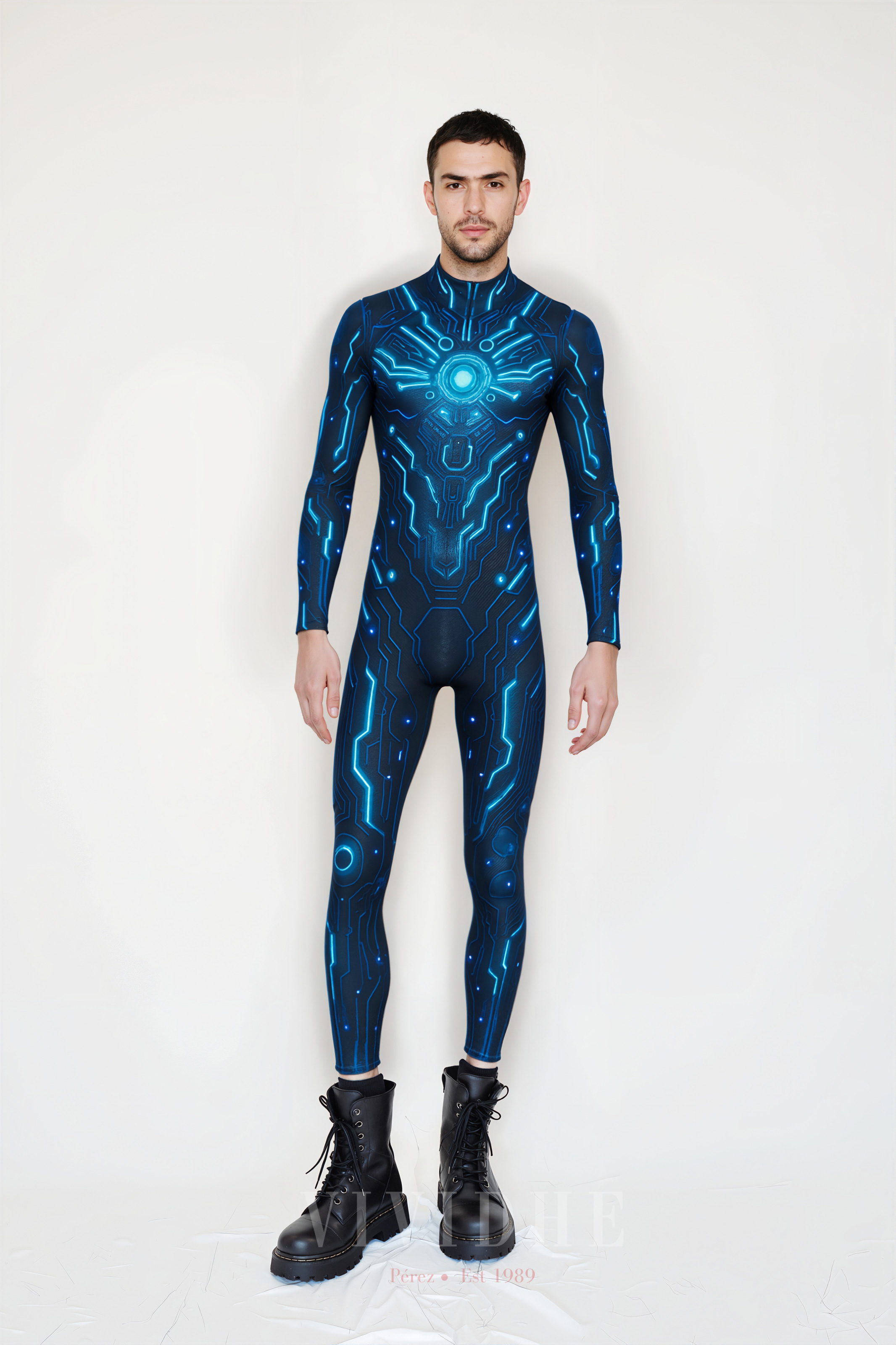Techno_Blue_Male_Costume_Men's_Fitness_Wear_VIVIDHE