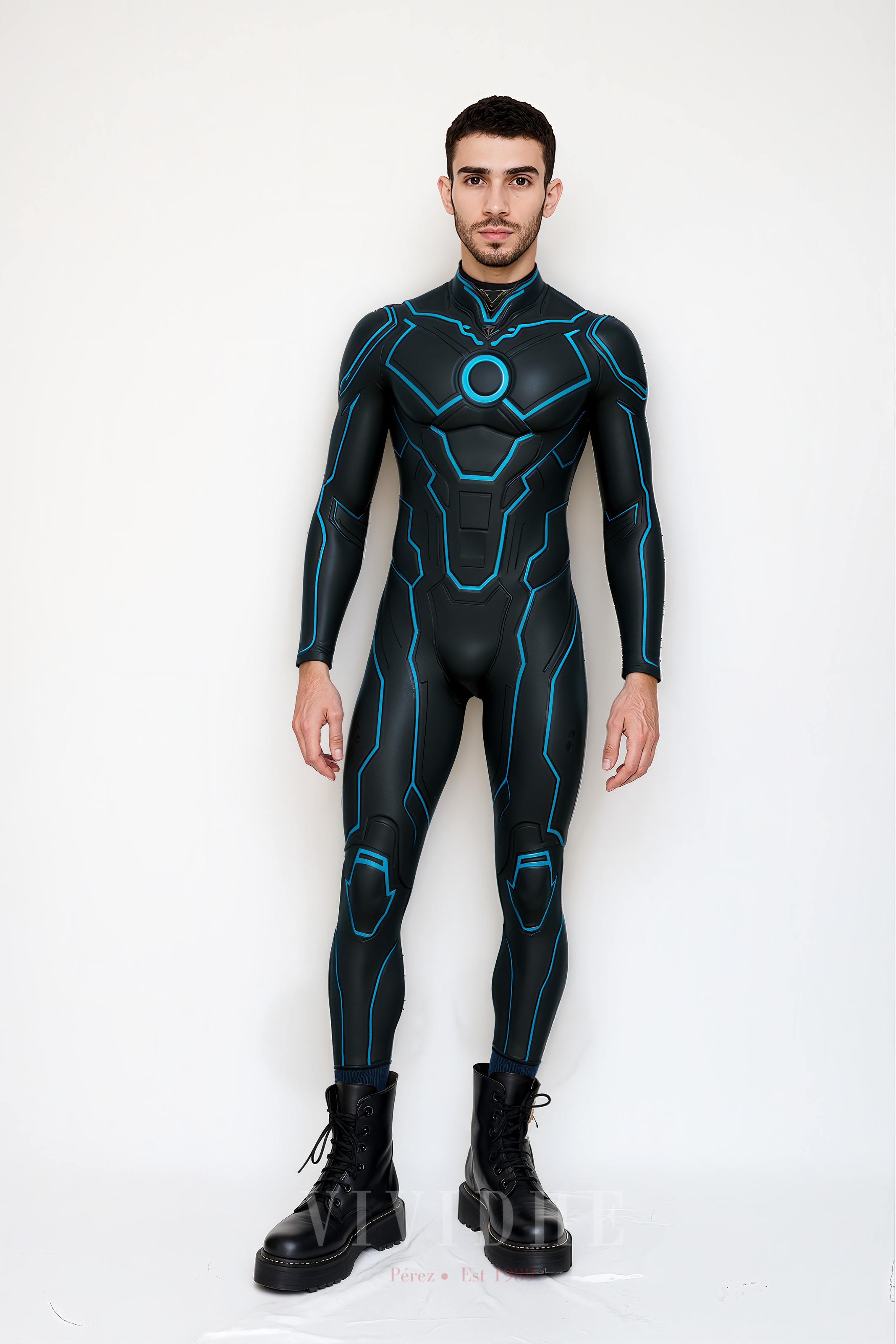 Black_Tech_Male_Costume_Men's_Fitness_Wear_VIVIDHE