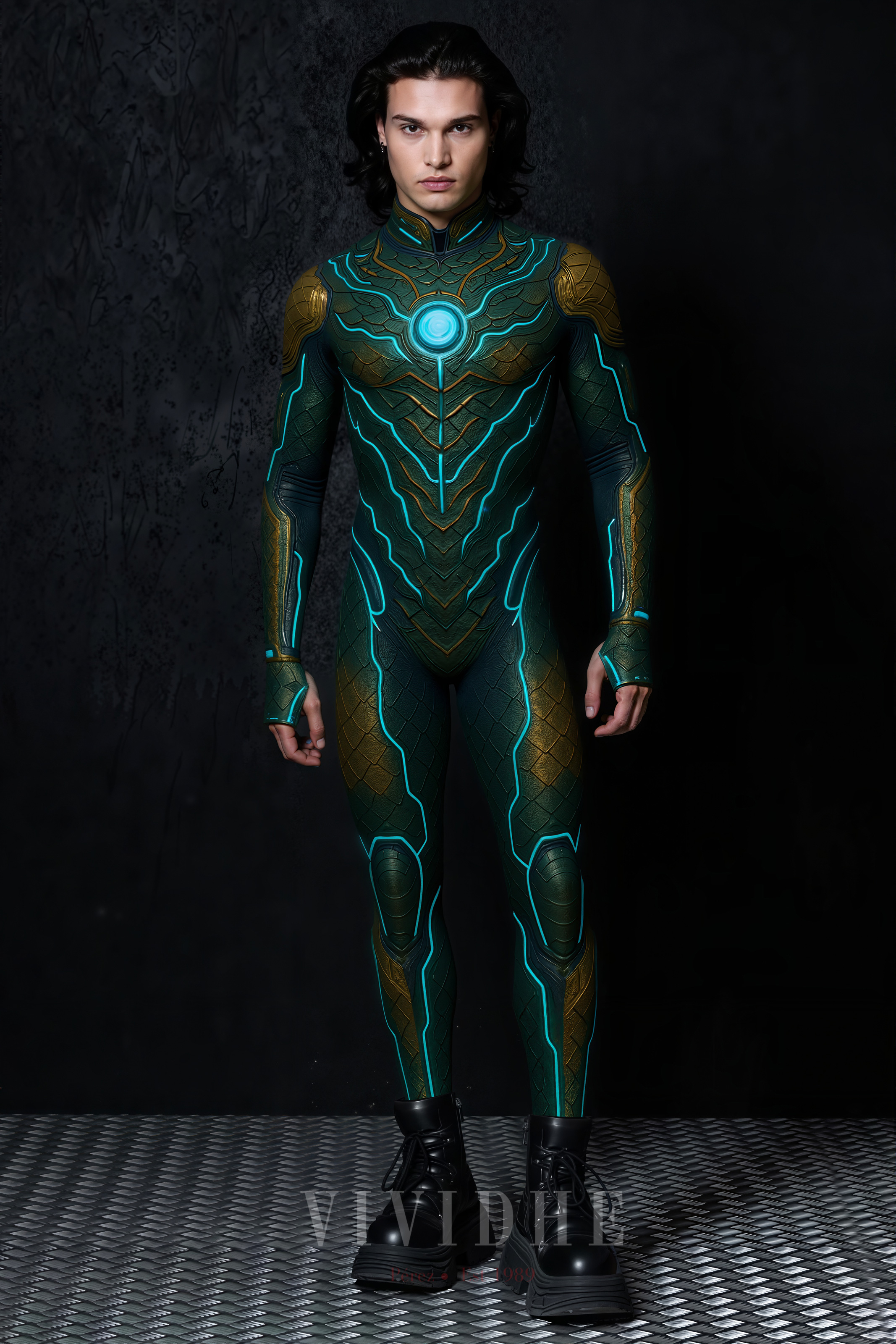 Green_Tech_Male_Costume_Men's_Wear_VIVIDHE