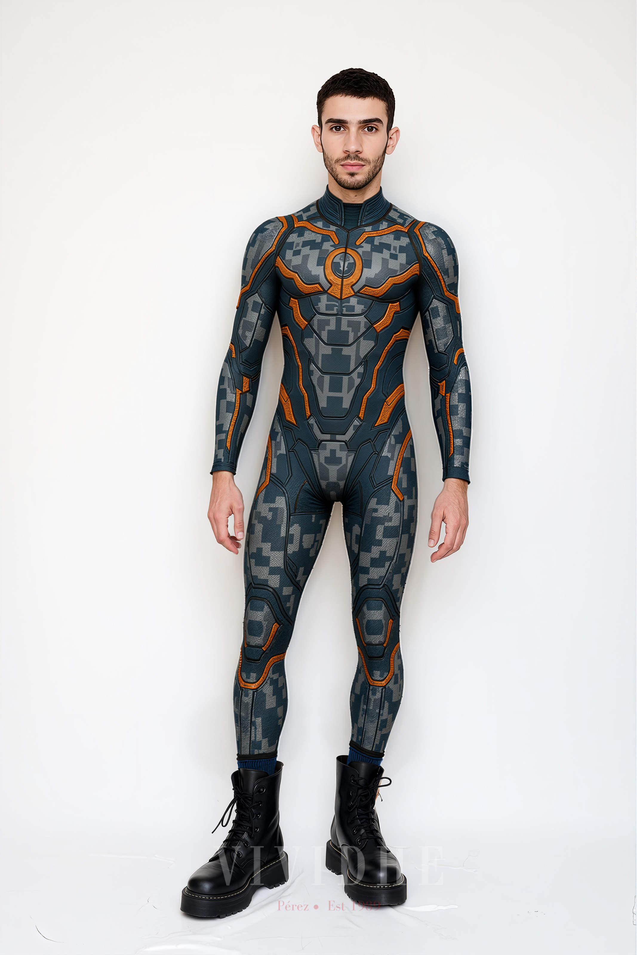 Camouflage_Orange_Male_Costume_Men's_Tight-fitting_Wear_VIVIDHE