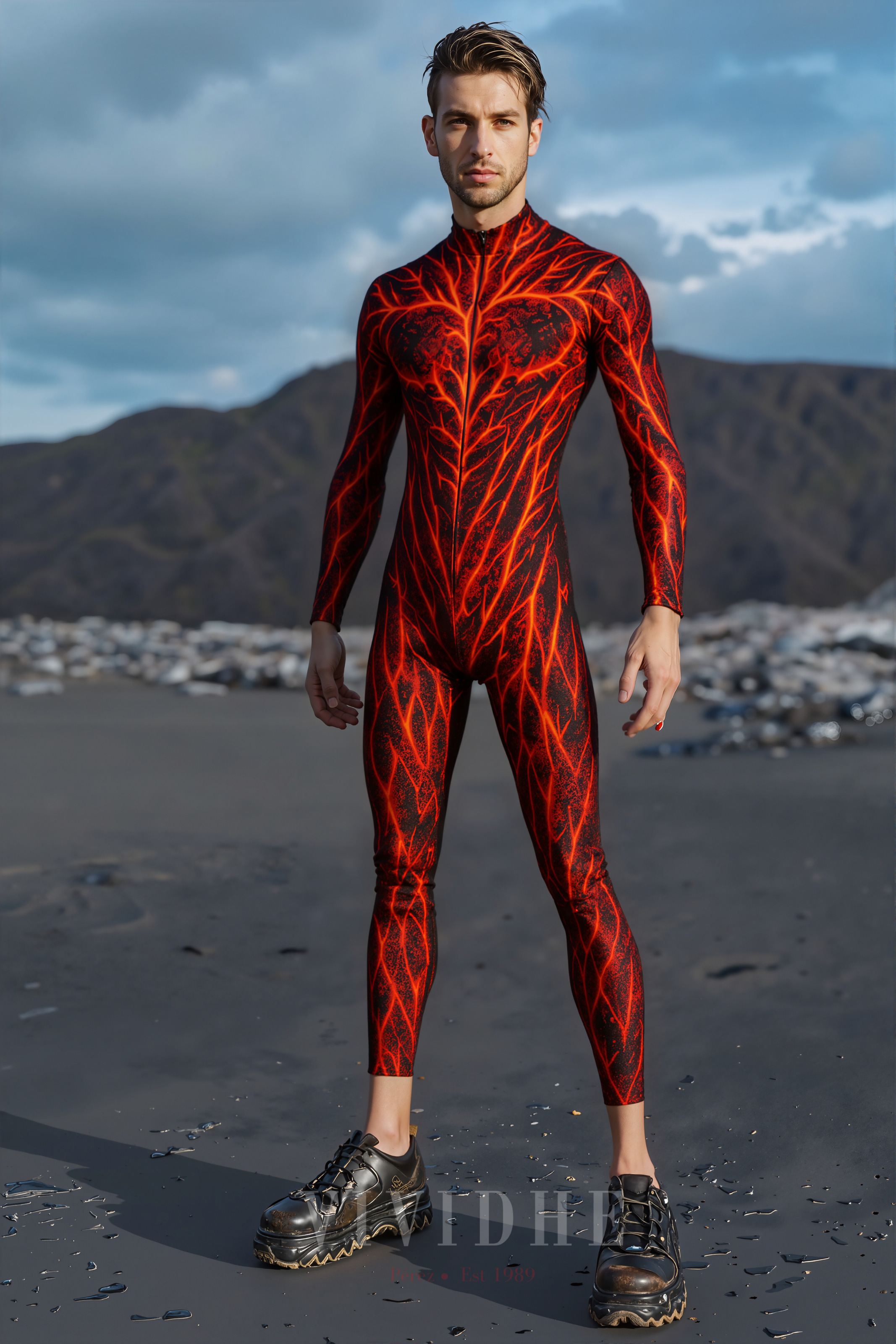 Red_Modern_Male_Costume_For_Men's_Fashionable_Moments_VIVIDHE