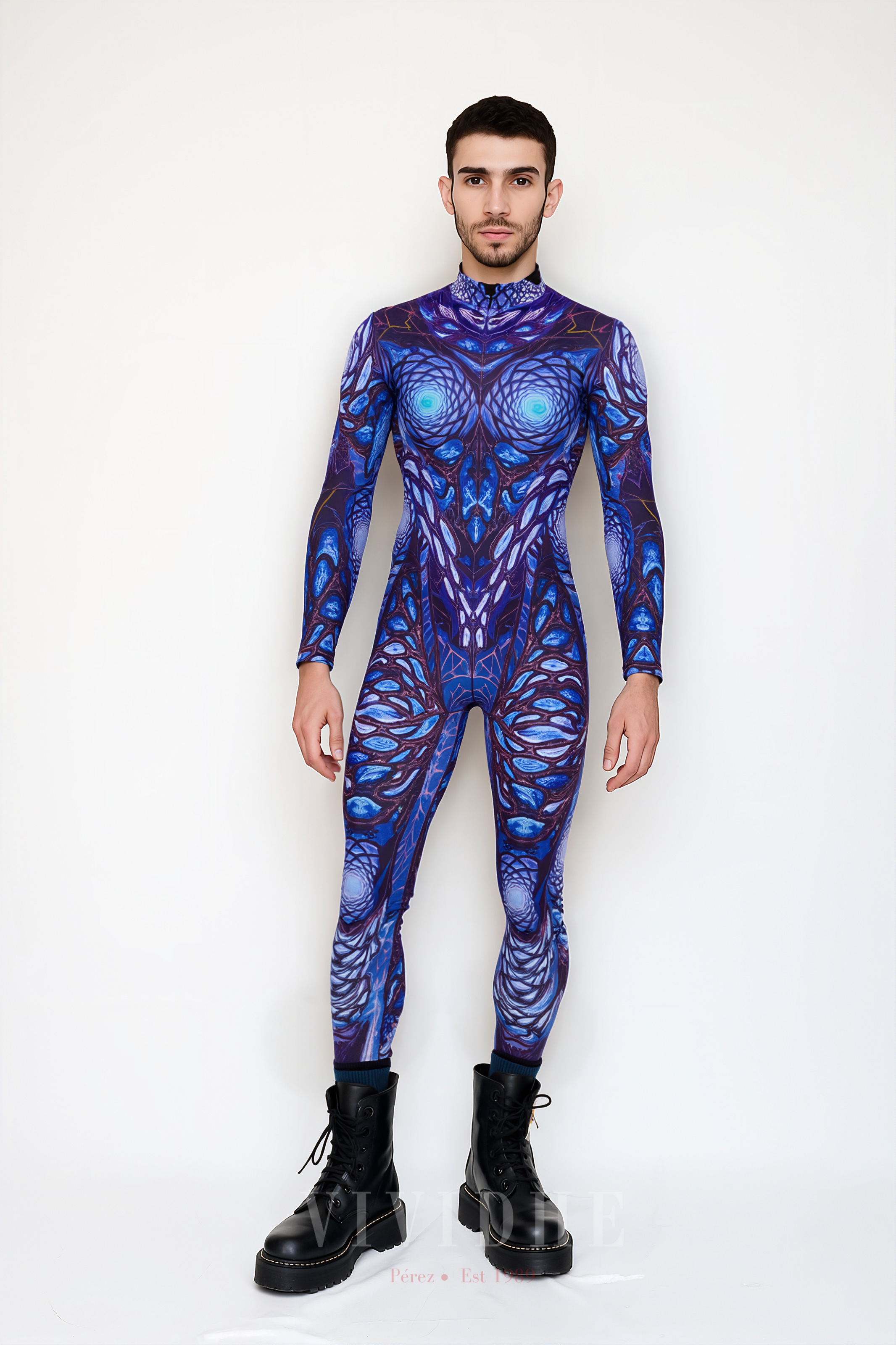 Dark_Blue_Abstract_Male_Costume_Men's_Fitness_Wear_VIVIDHE