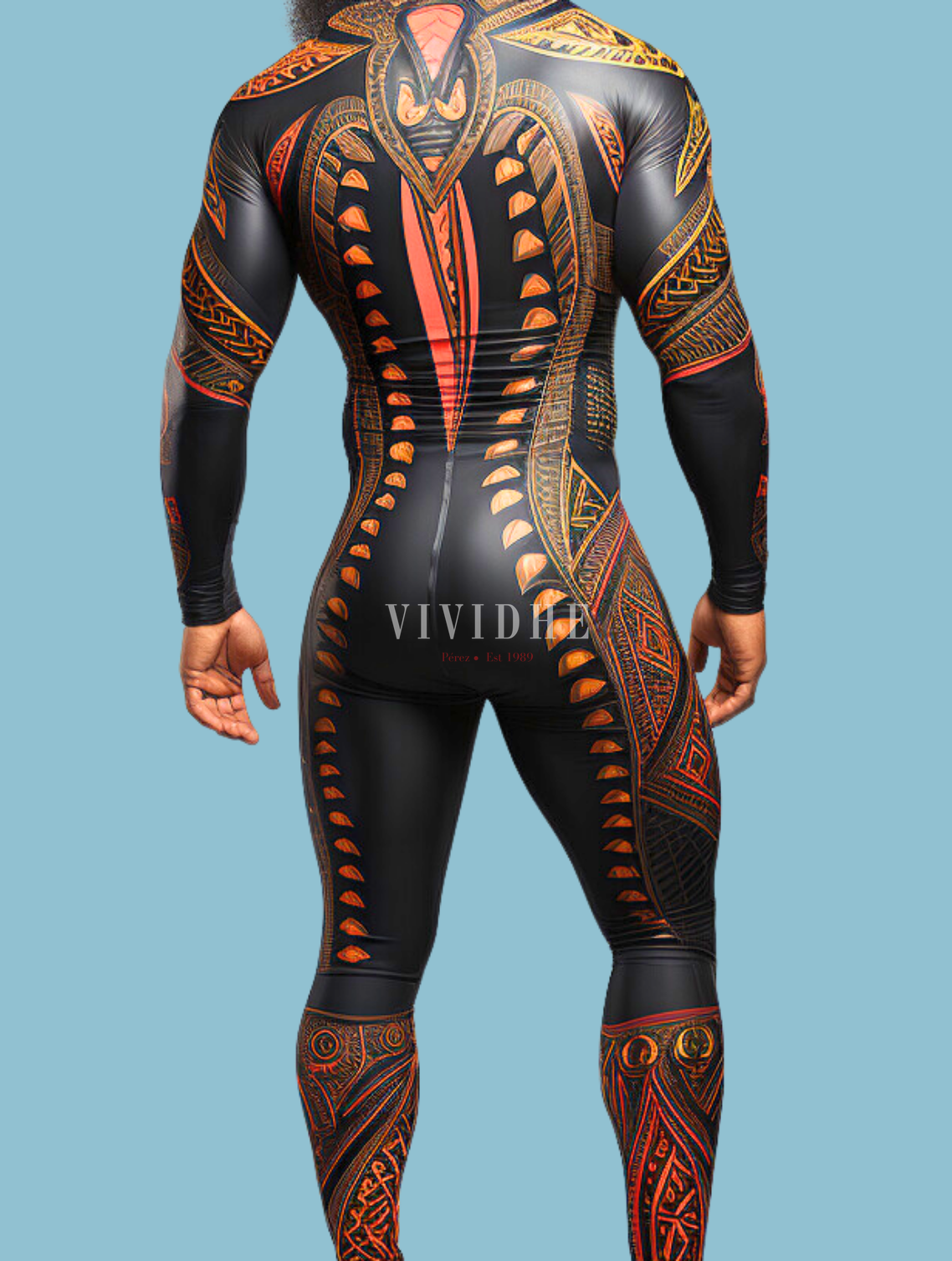 Male Warrior Costume Gaming Wear VIVIDHE