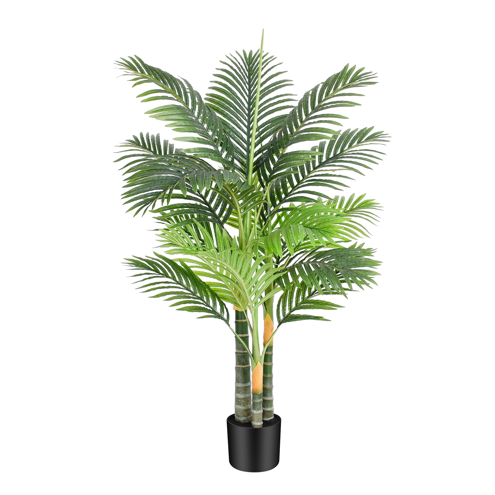 Keeplush 6ft Tall Triple Golden Cane Palm Artificial Tree