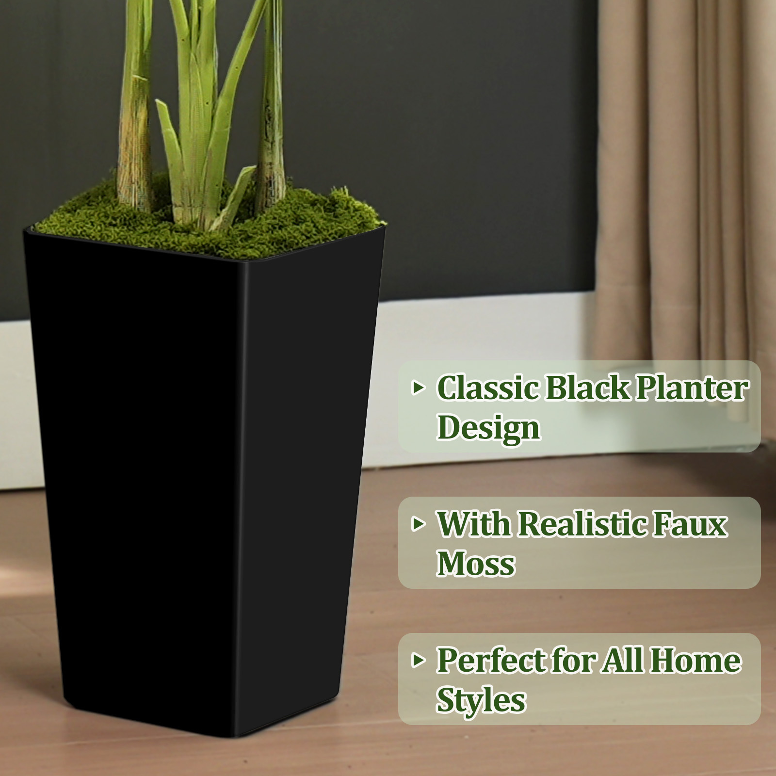 Keeplush Artificial  Faux Banana Leaf Tree with Tall Planter (5ft,6ft,7ft optional) 