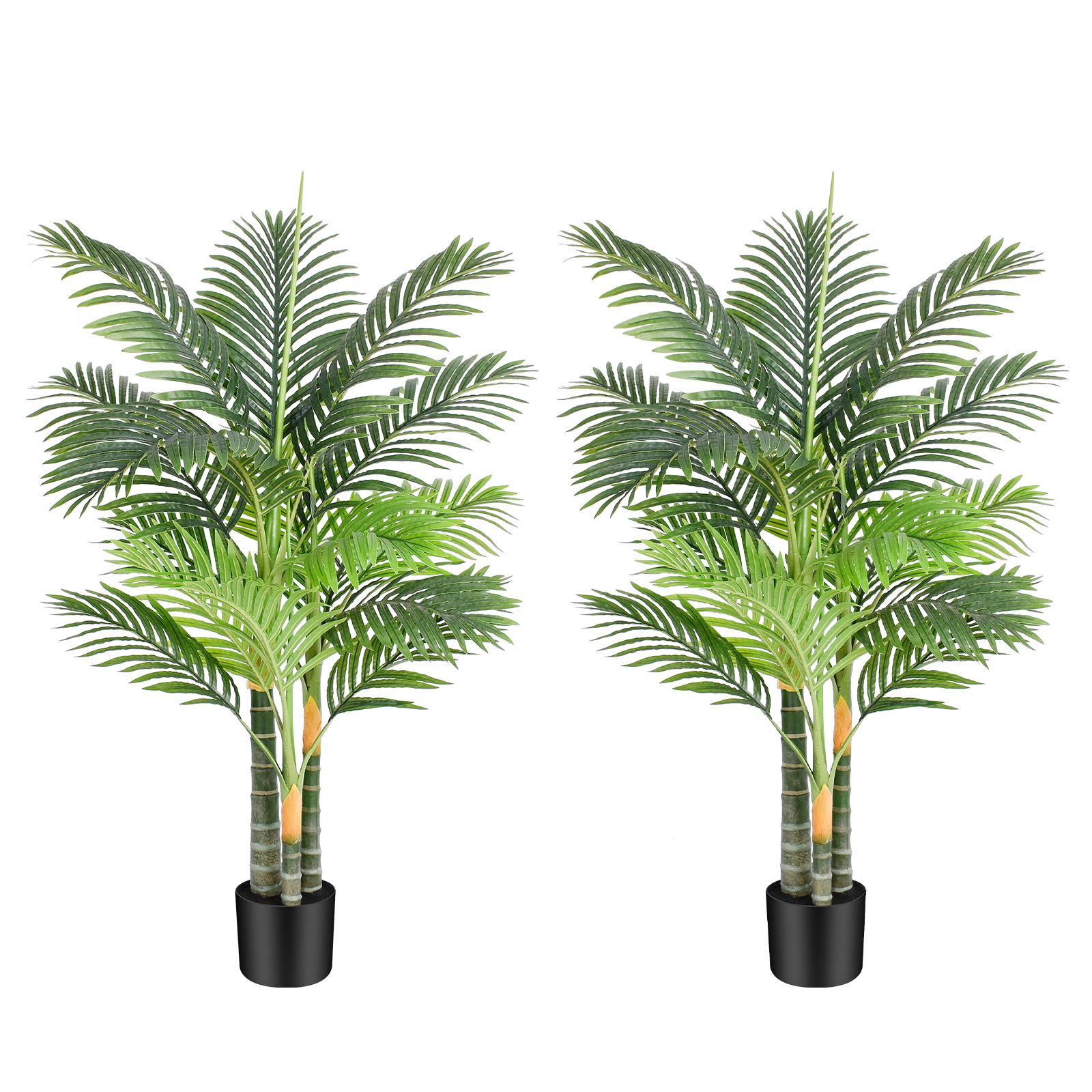 Keeplush 6ft Tall Triple Golden Cane Palm Artificial Tree