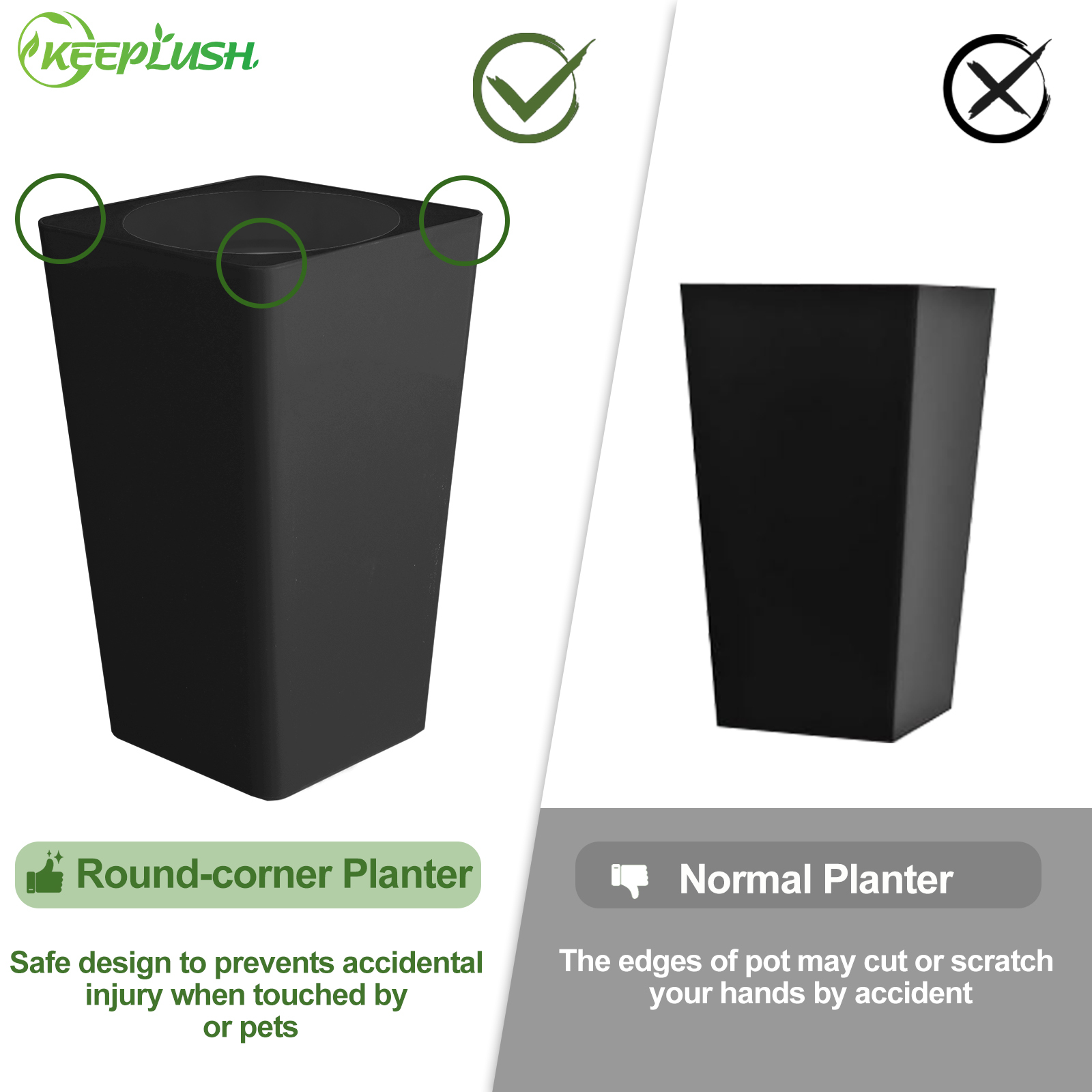 Keeplush Artificial  Faux Banana Leaf Tree with Tall Planter (5ft,6ft,7ft optional) 