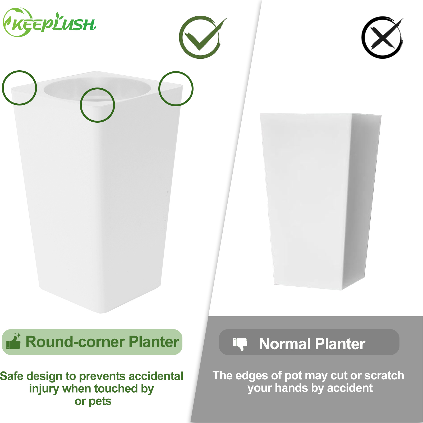 Keeplush Artificial  Faux Banana Leaf Tree with Tall Planter (5ft,6ft,7ft optional) 