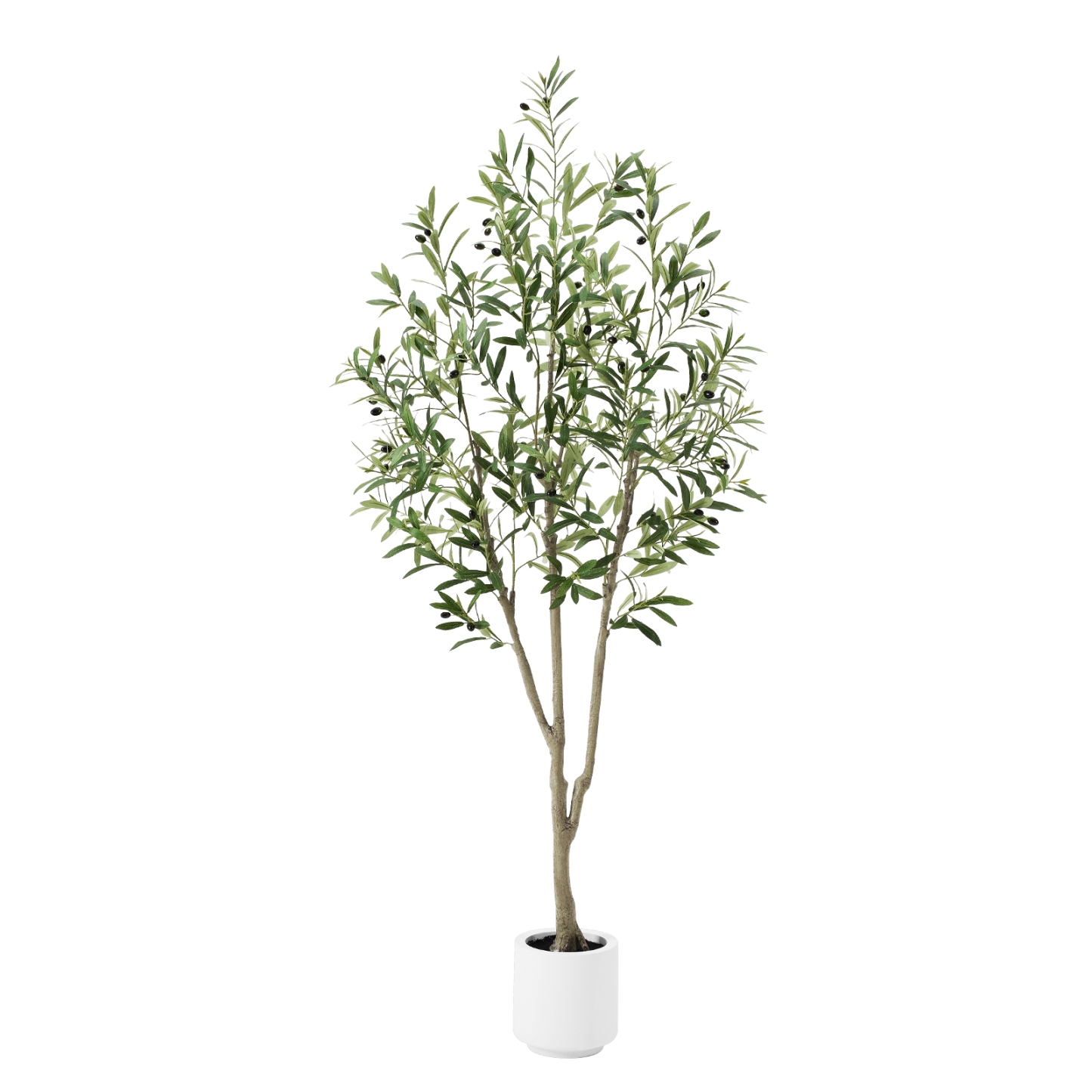 7ft Artificial Olive Tree, Fake Olive Tree with 1008 Lifelike Olive Leaves and 72 Fruits