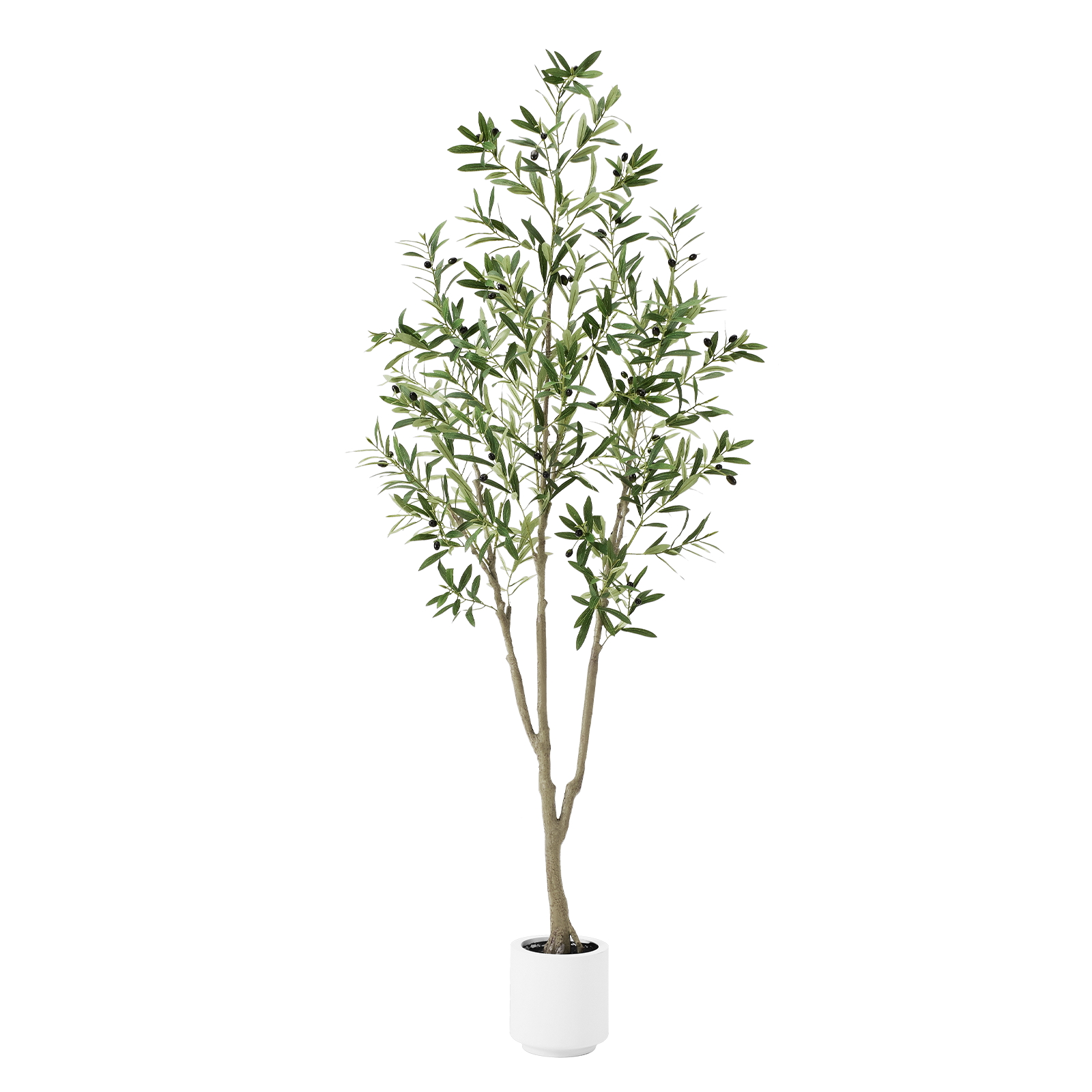 7ft Artificial Olive Tree, Fake Olive Tree with 1008 Lifelike Olive Leaves and 72 Fruits