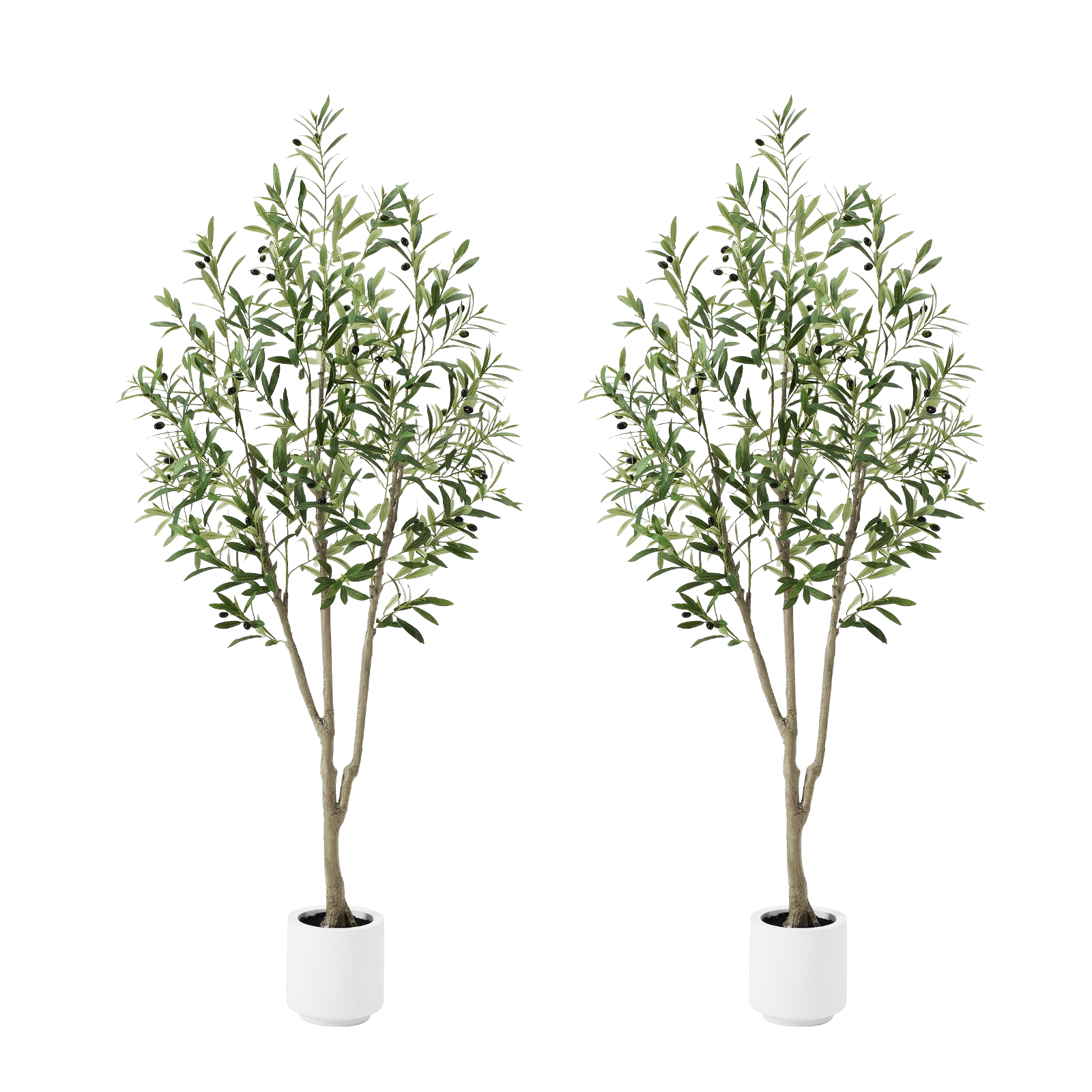 7ft Artificial Olive Tree, Fake Olive Tree with 1008 Lifelike Olive Le