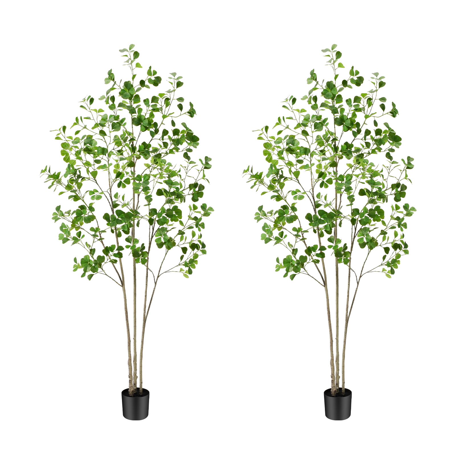 6ft Tall Artificial Ficus Tree(Umbellata), Large Fake Ficus Tree with Lifelike Leaves