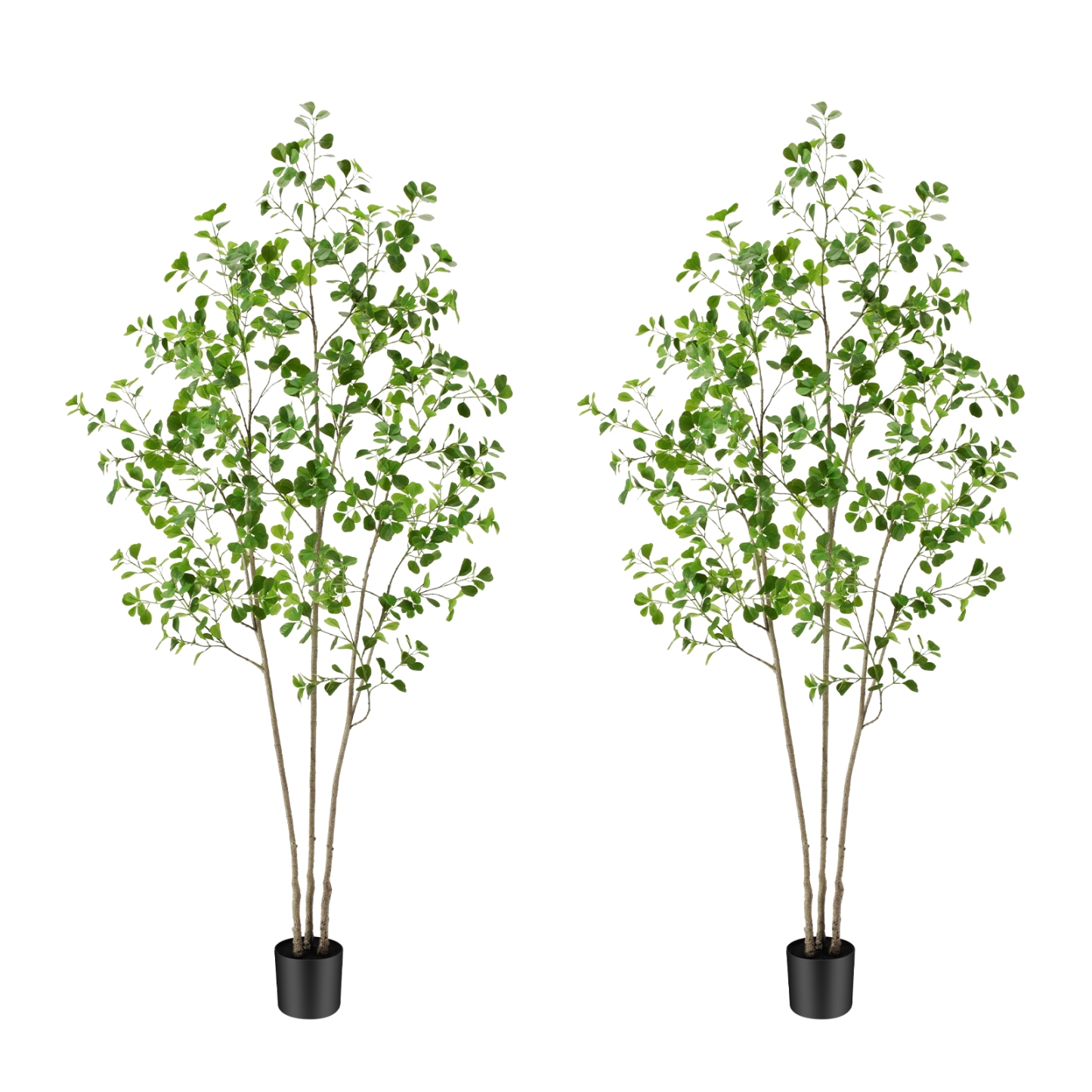 6ft Tall Artificial Ficus Tree(Umbellata), Large Fake Ficus Tree with Lifelike Leaves