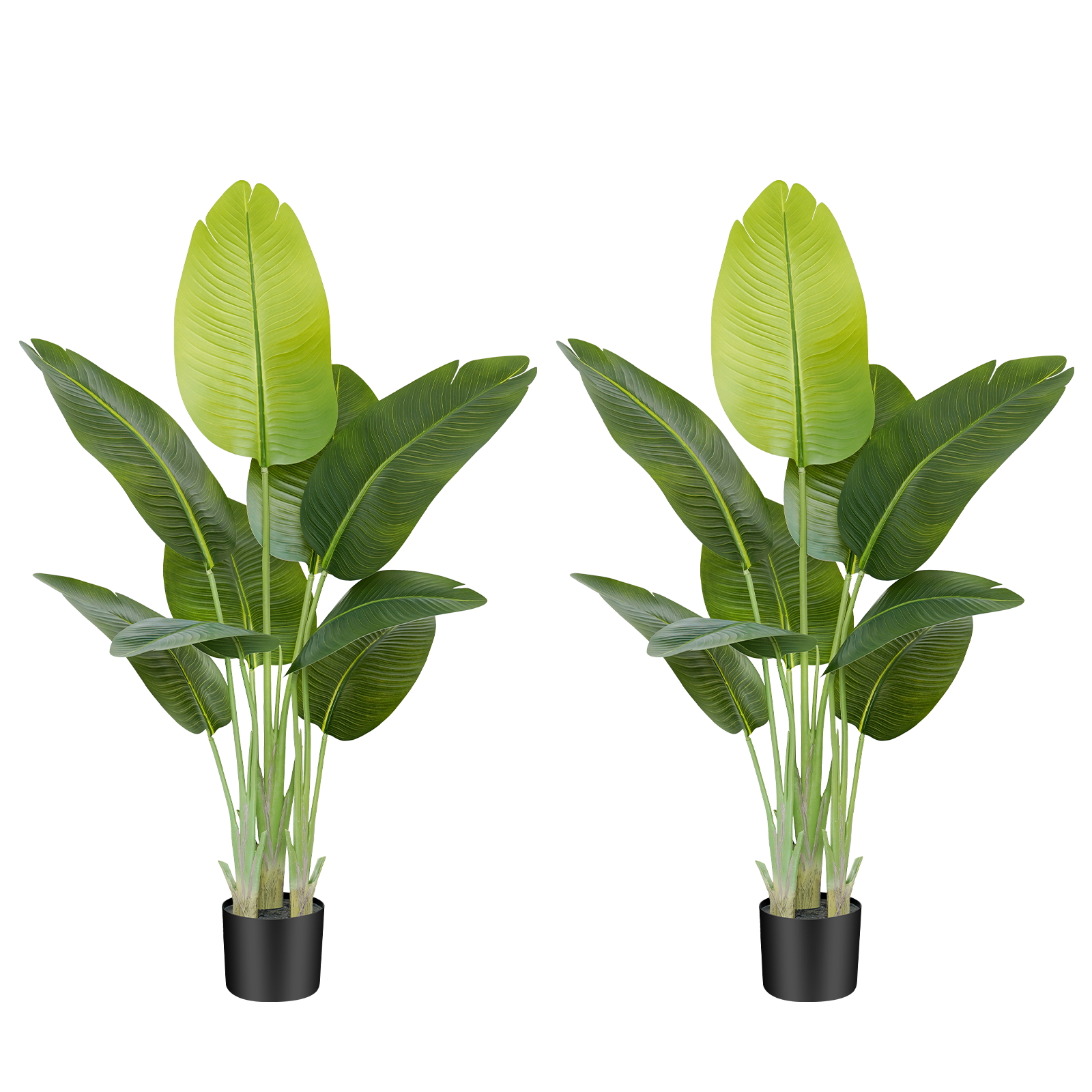 Keeplush Lifelike Bird of Paradise Artificial Plant,6ft Faux Banana Leaf Tree