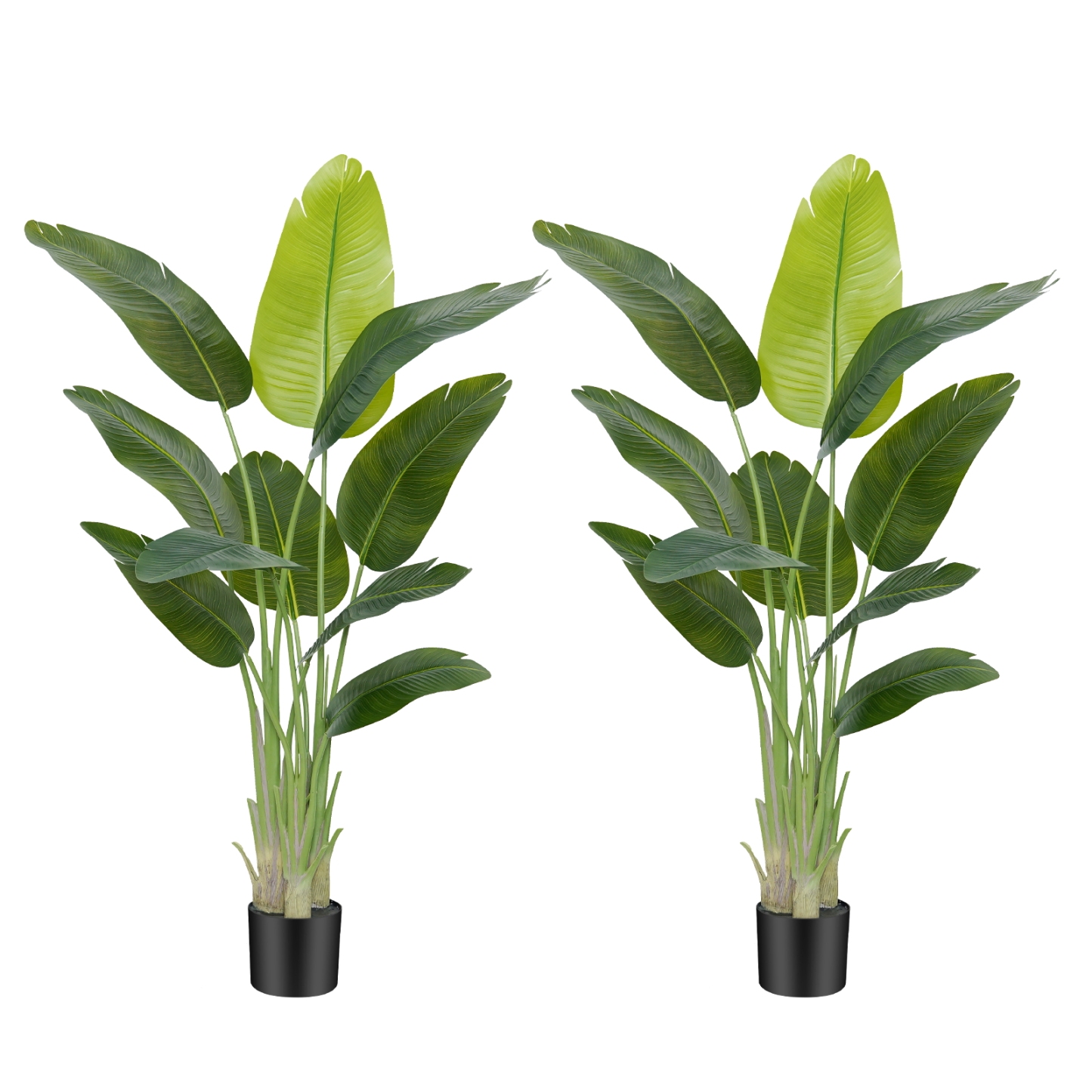 Keeplush Lifelike Bird of Paradise Artificial Plant,6ft Faux Banana Leaf Tree