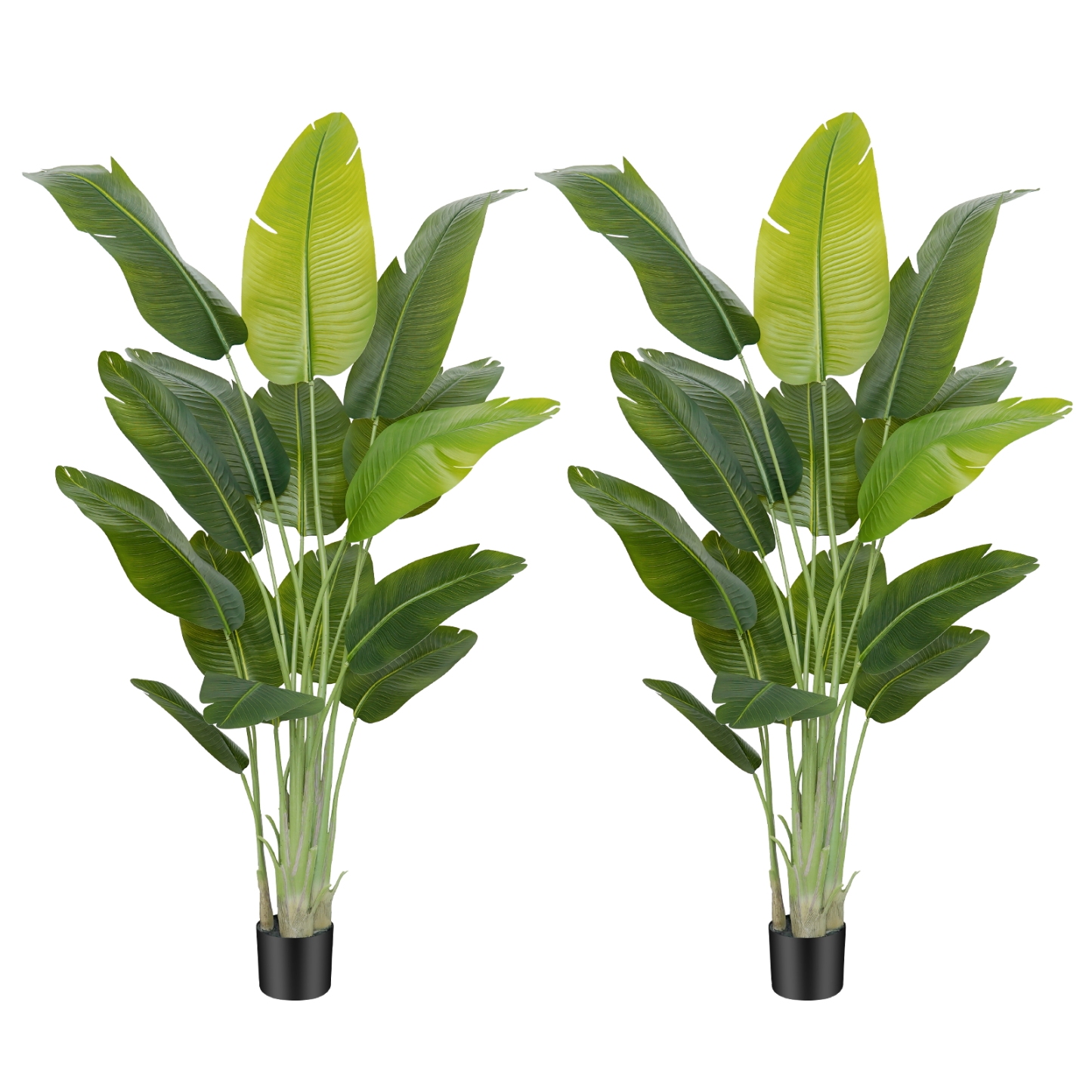 Keeplush Lifelike Bird of Paradise Artificial Plant,6ft Faux Banana Leaf Tree