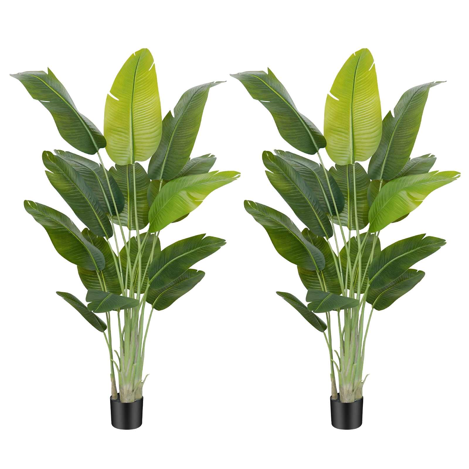 Keeplush Lifelike Bird of Paradise Artificial Plant,6ft Faux Banana Leaf Tree