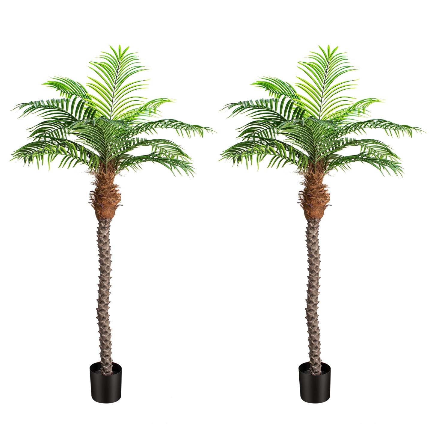 Keeplush 7ft Faux Phoenix Palm Tree 2 pieces