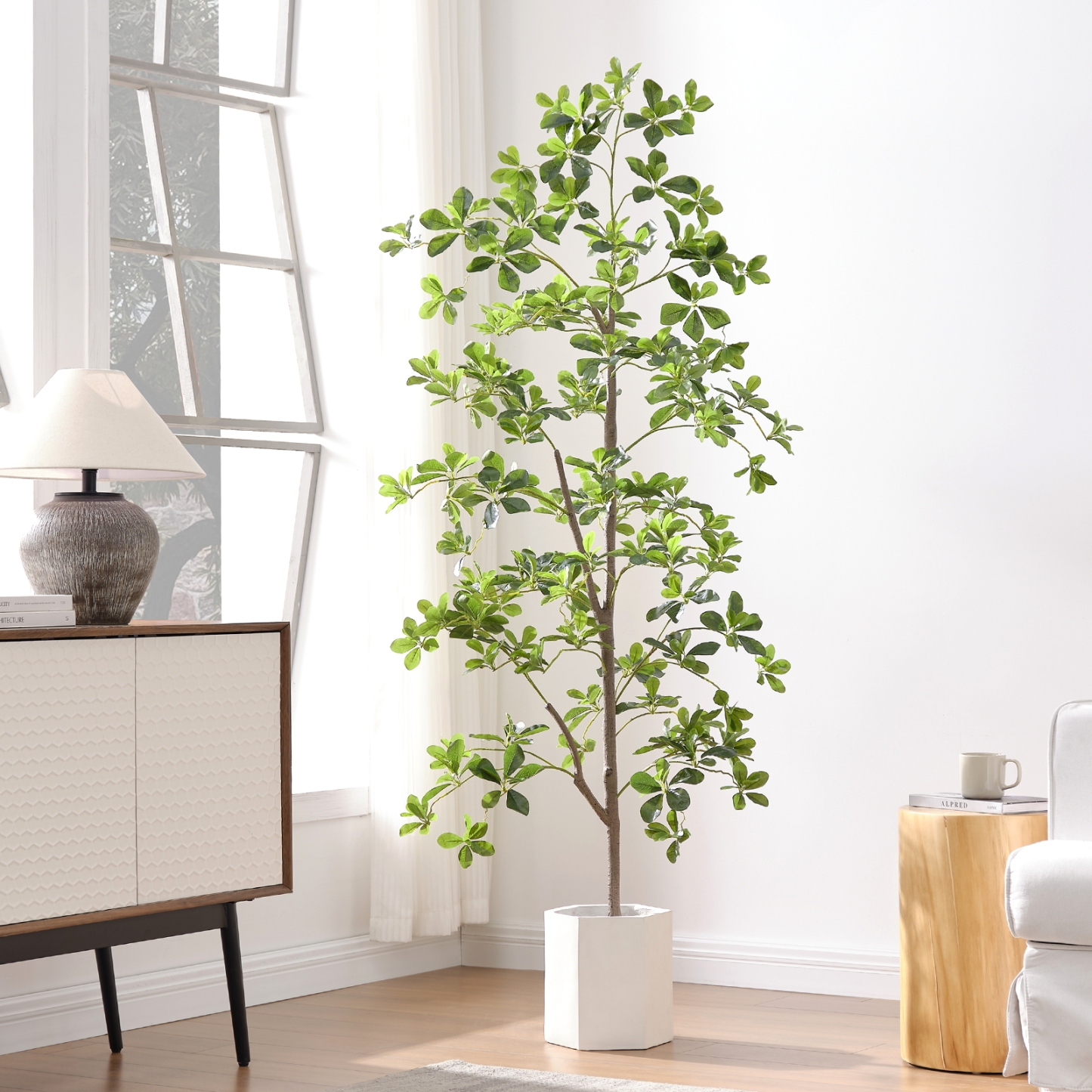 6ft Tall Artificial Black Olive Tree with 945 Lifelike Leaves