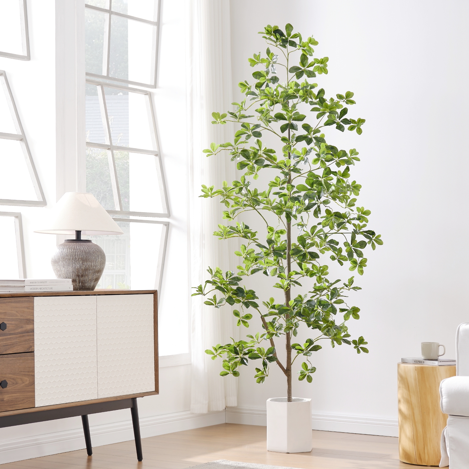6ft Tall Artificial Black Olive Tree with 945 Lifelike Leaves