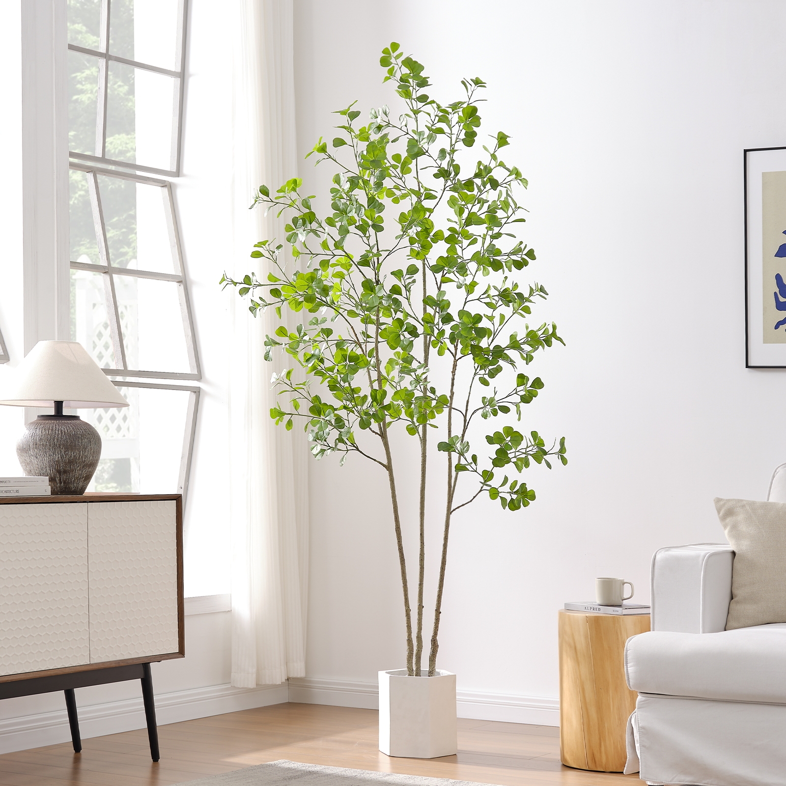 7ft Tall Artificial Ficus Tree(Umbellata)