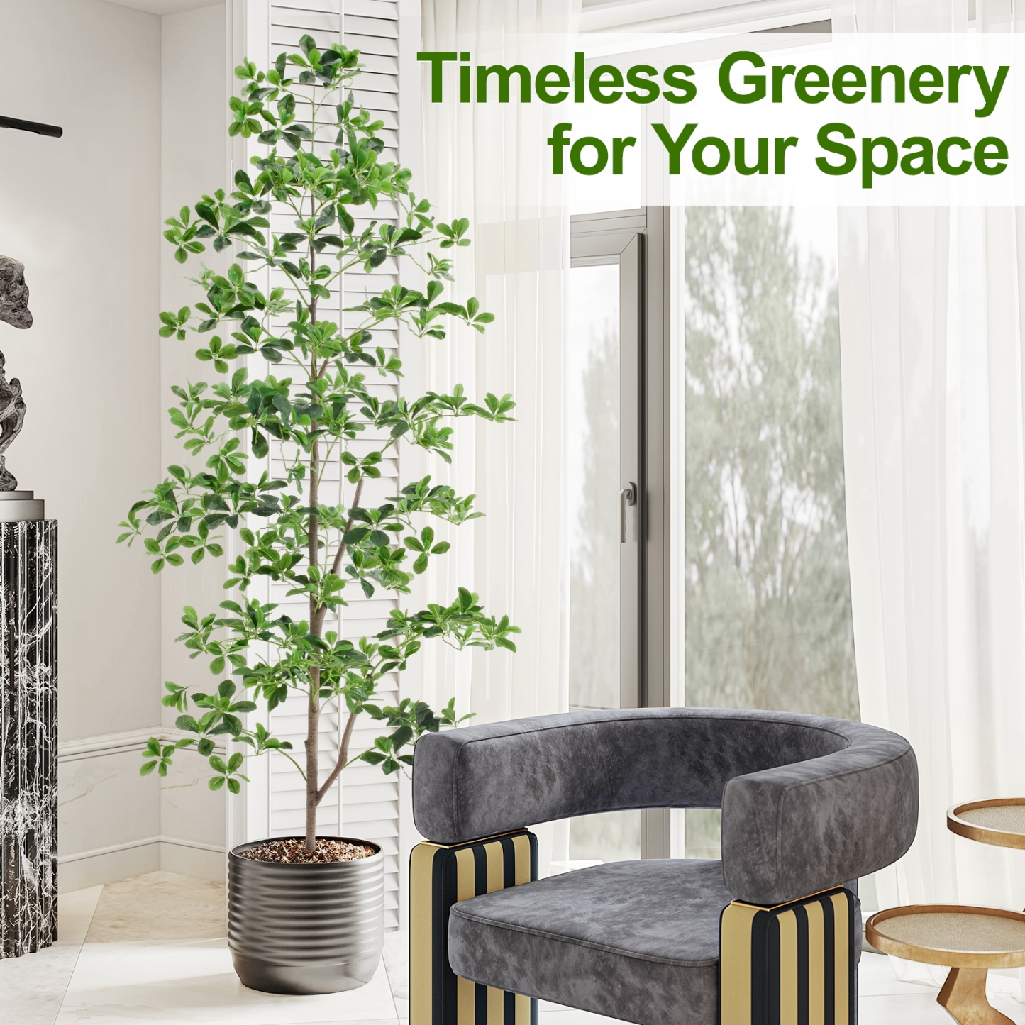 6ft Tall Artificial Black Olive Tree with 945 Lifelike Leaves