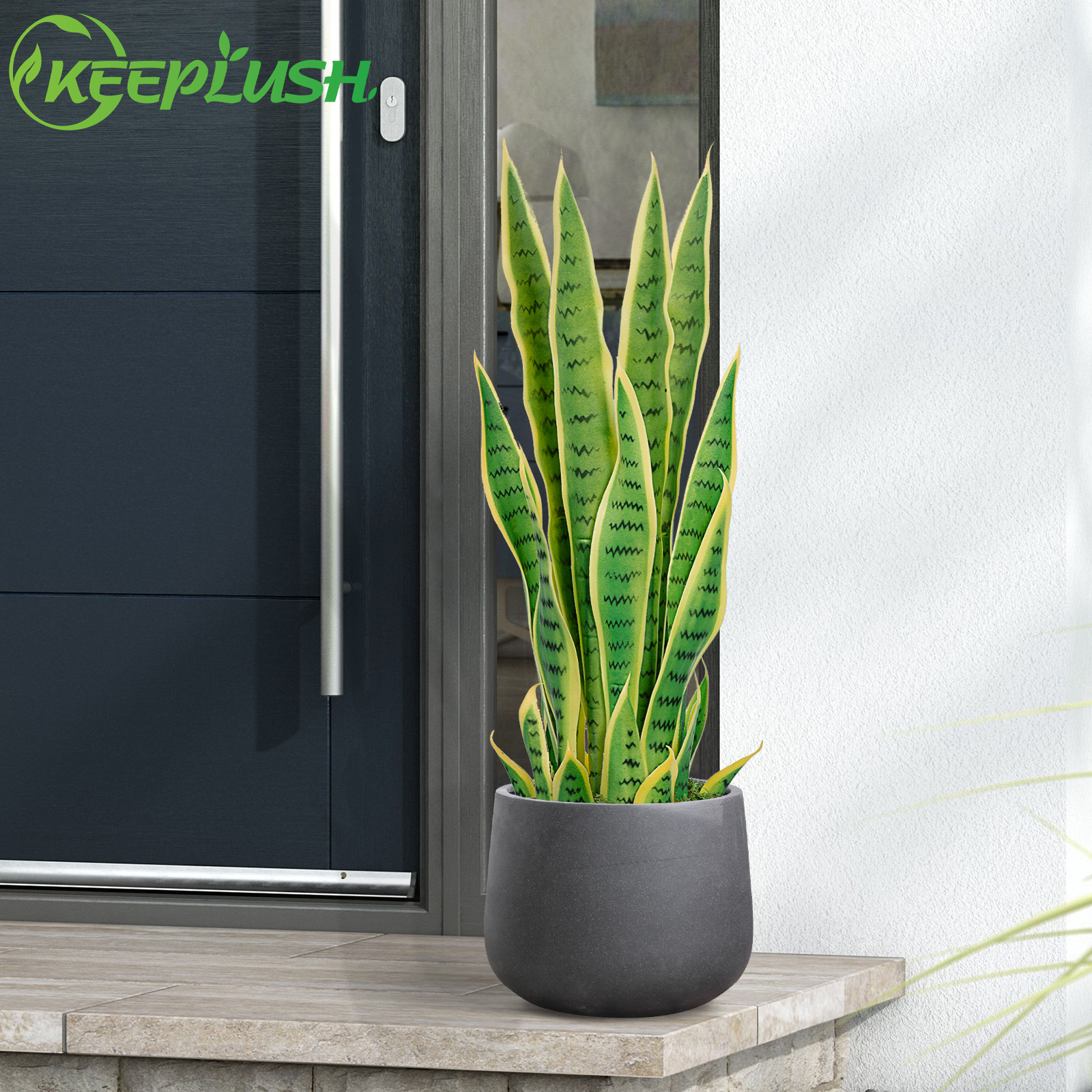 Keeplush Artificial Yellow Snake Plant – Tall Faux Floor Plant for Indoor & Outdoor, Fake Sansevieria Decor