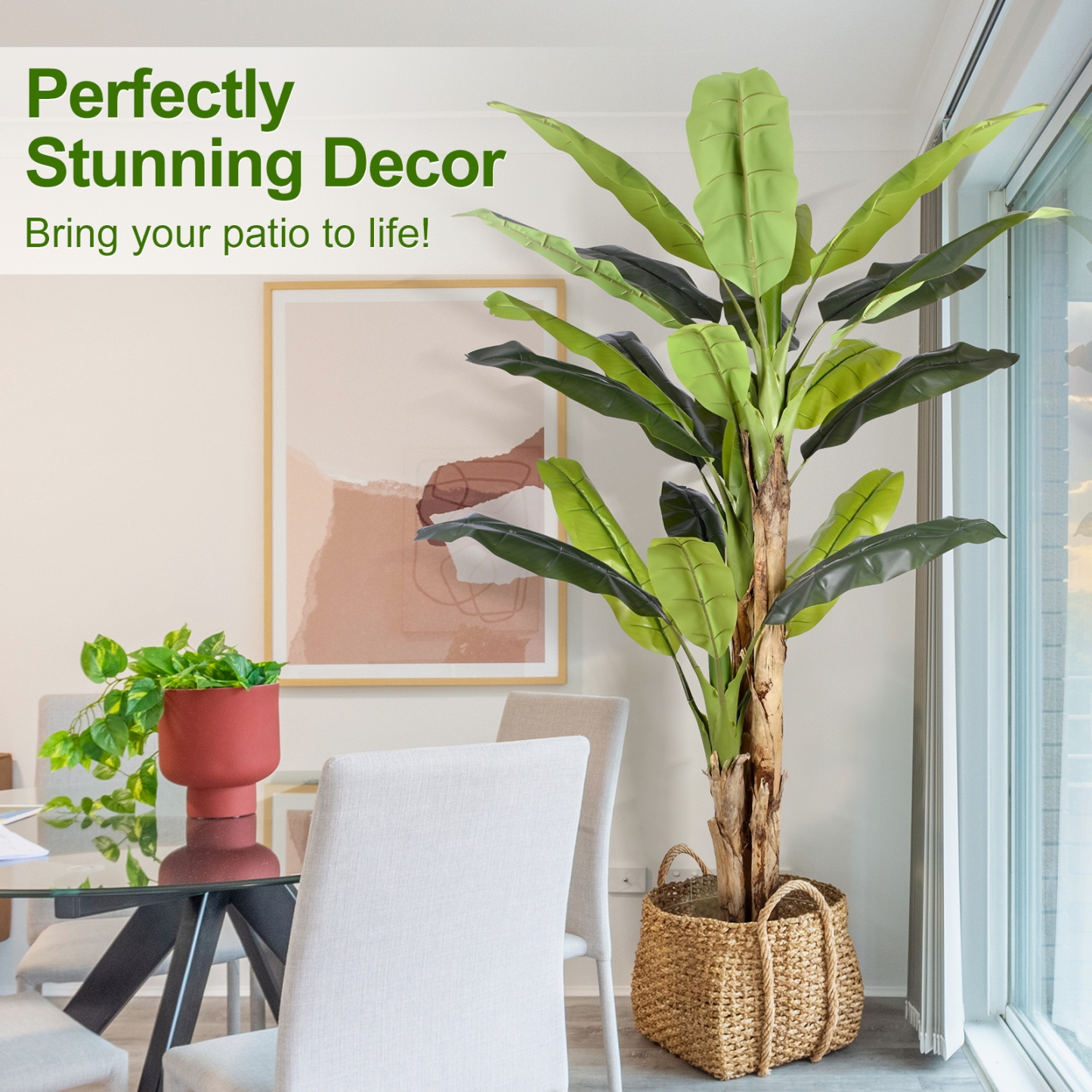 Keeplush 8.5ft Extra Tall Artificial Banana Tree