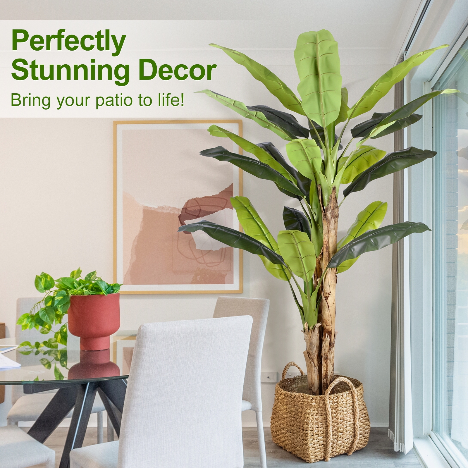 Keeplush 8.5ft Extra Tall Artificial Banana Tree