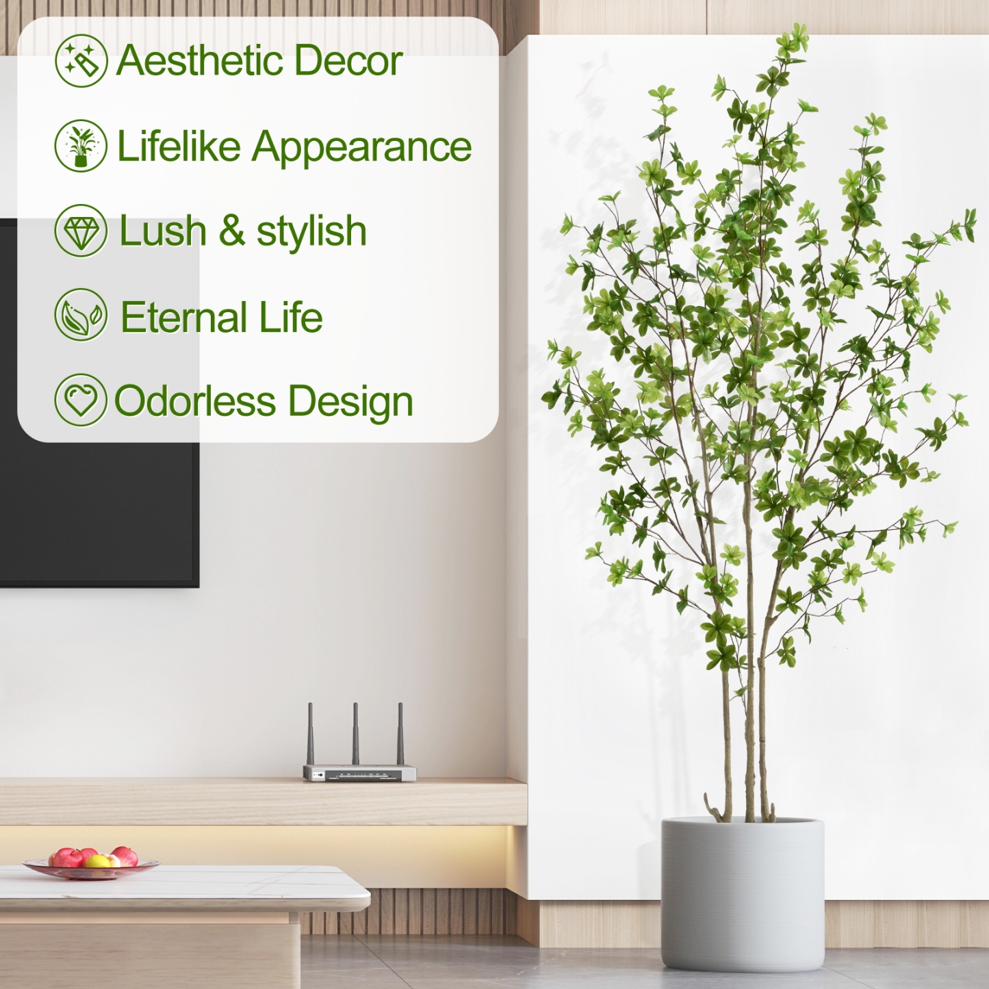 6ft Tall Artificial Enkianthus Tree