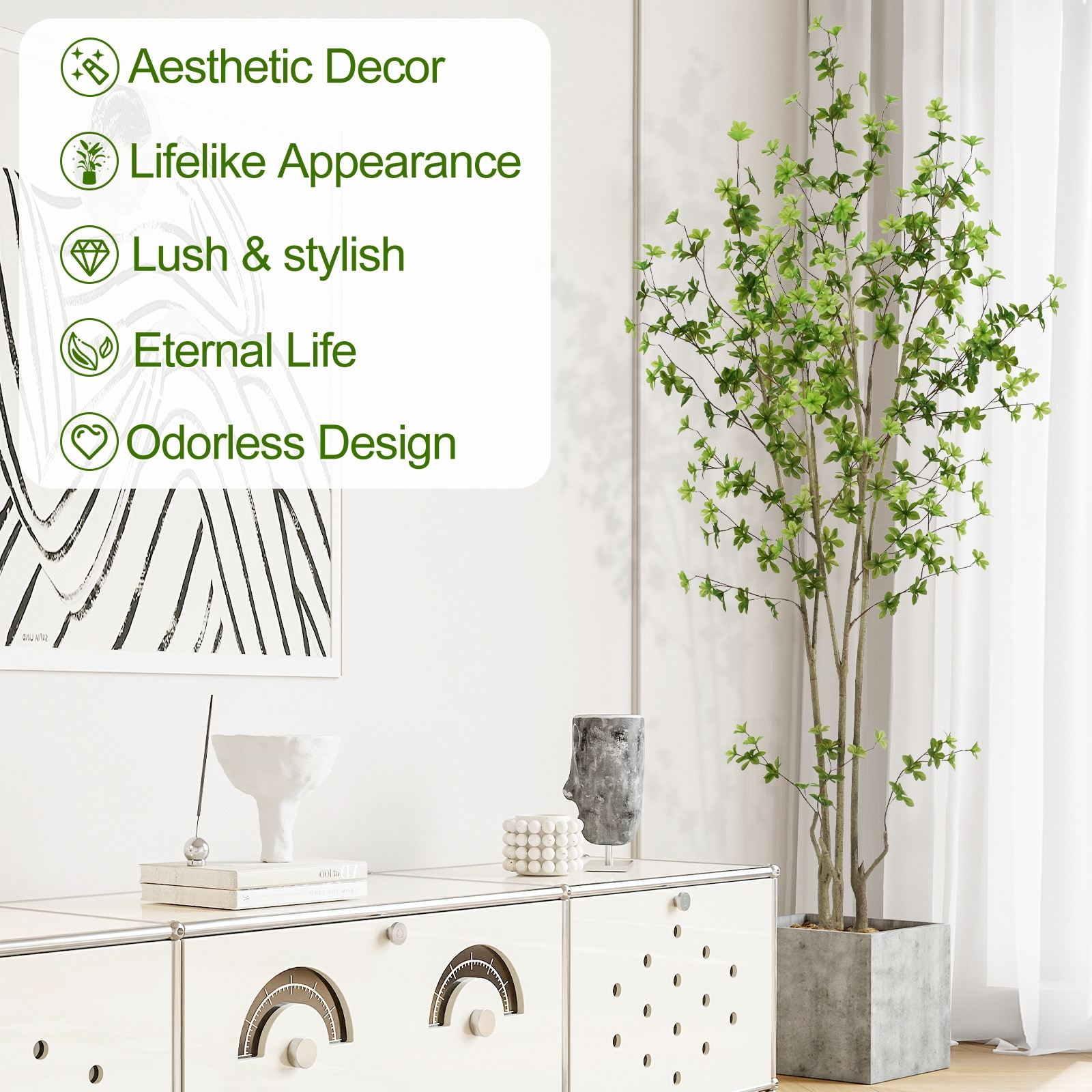 6ft Tall Artificial Enkianthus Tree