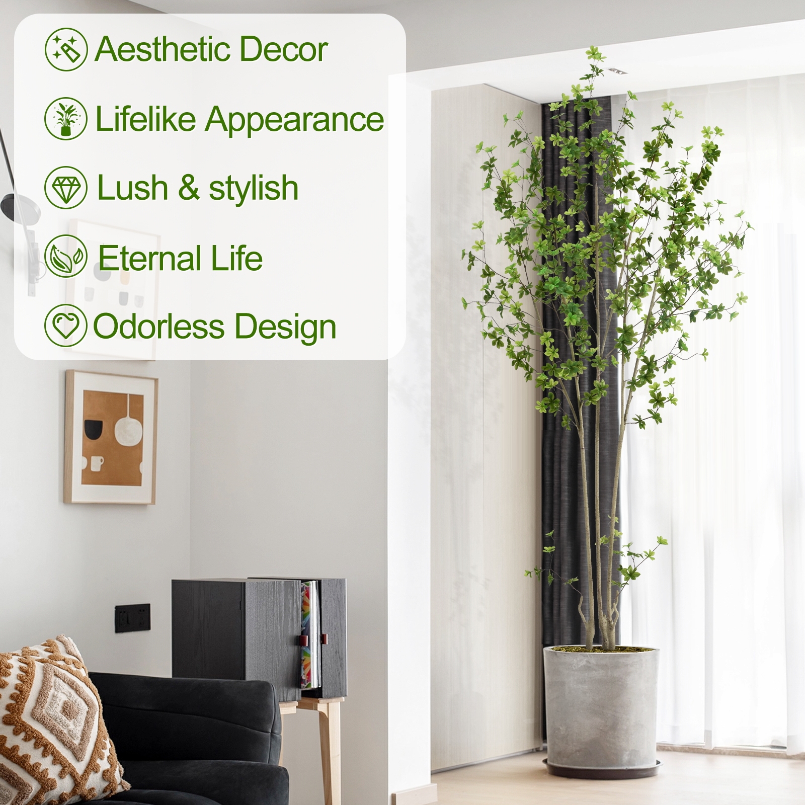 6ft Tall Artificial Enkianthus Tree