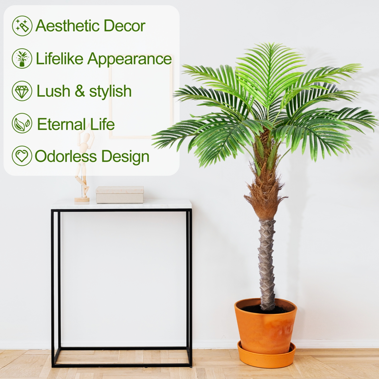 Keeplush 8.5ft Faux Phoenix Palm Tree 2 pieces