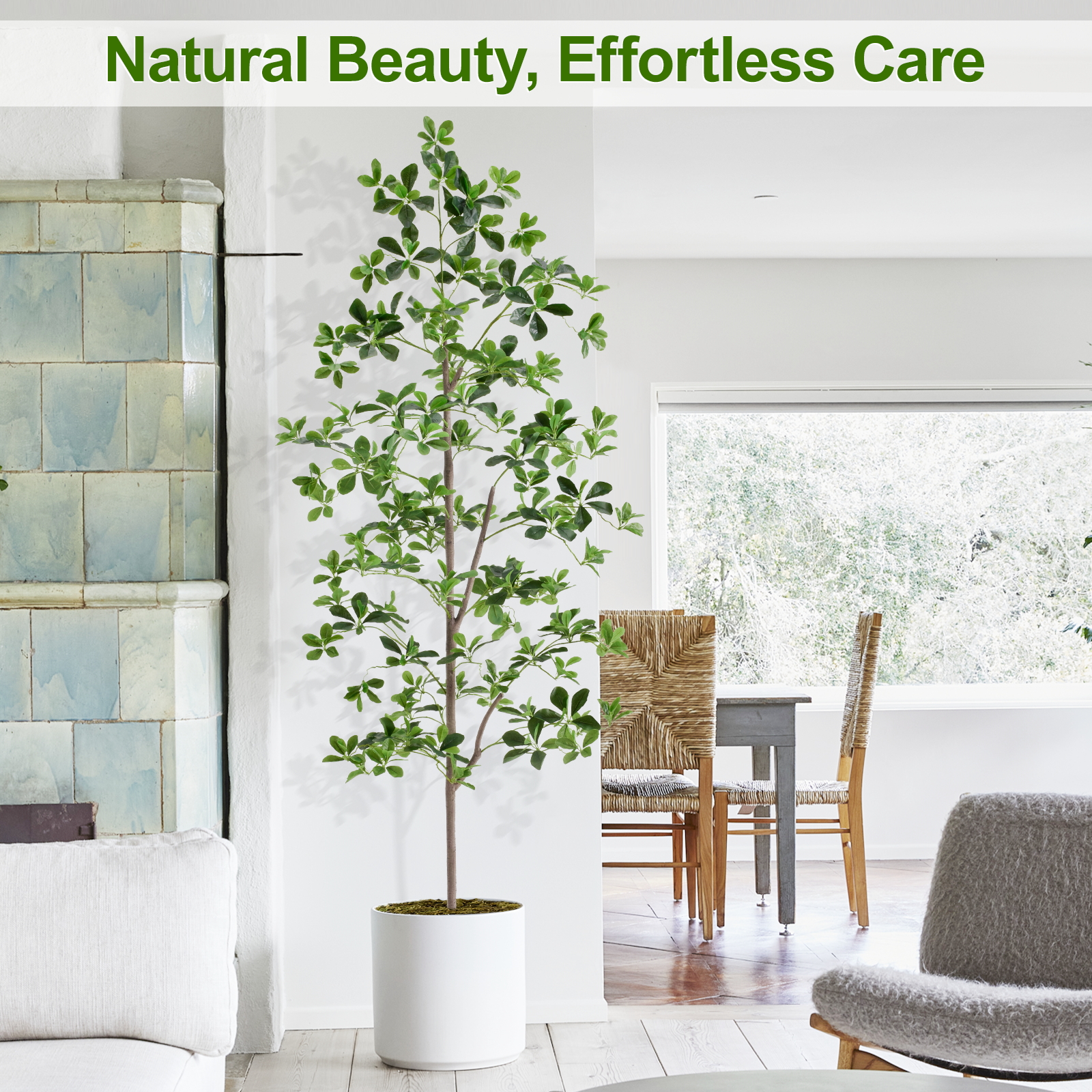 6ft Tall Artificial Black Olive Tree with 945 Lifelike Leaves