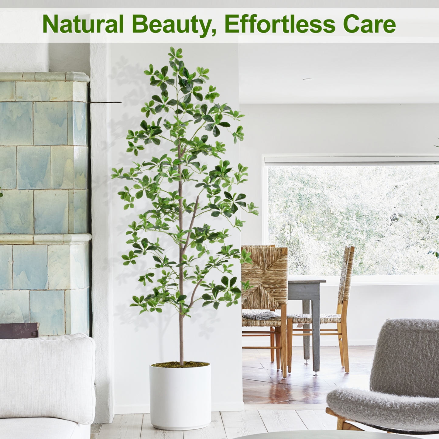 6ft Tall Artificial Black Olive Tree with 945 Lifelike Leaves