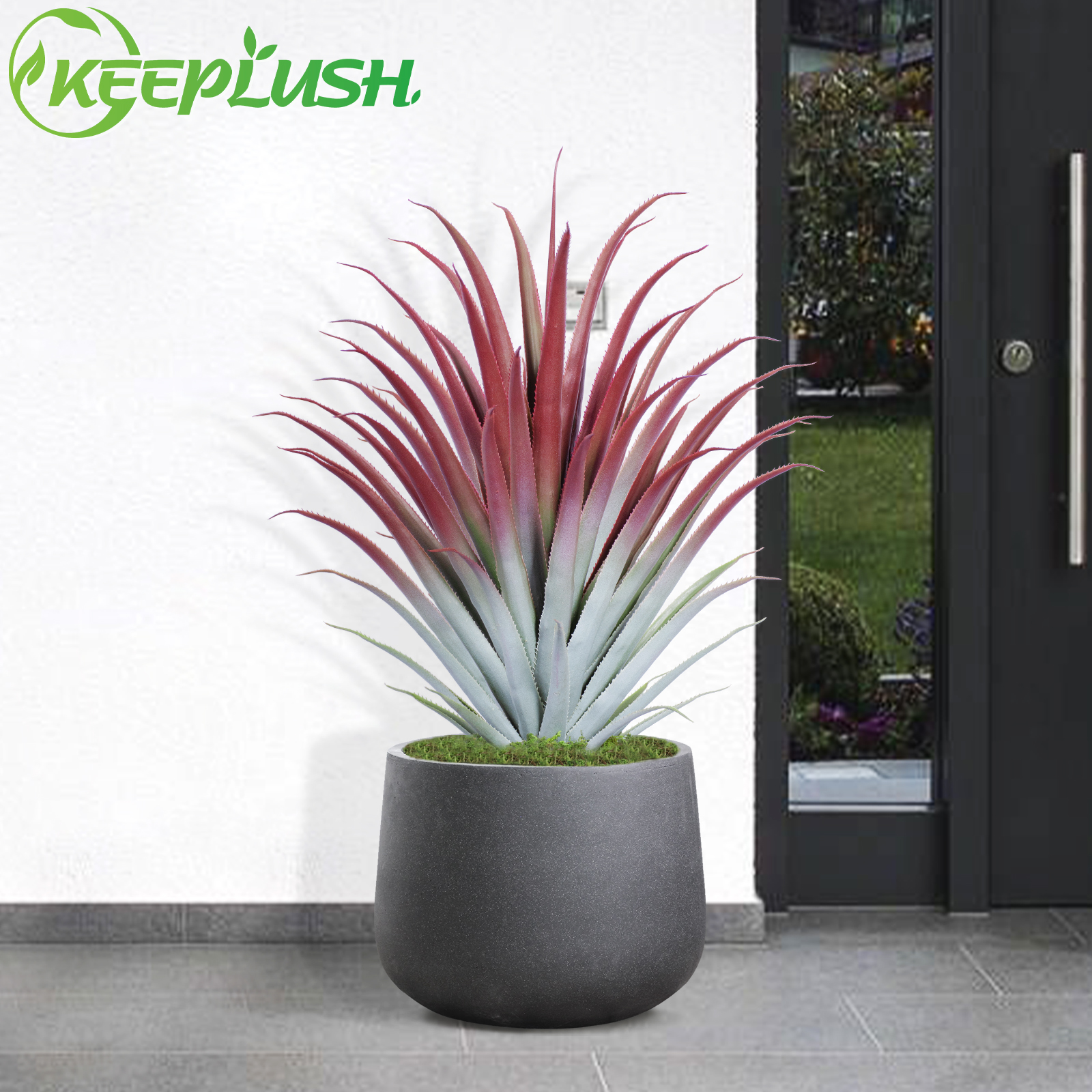 Keeplush Red Artificial Aloe Vera Plant - Artificial Agave Plants - Large Faux Floor Plant Outside - Fake Tree Perfect