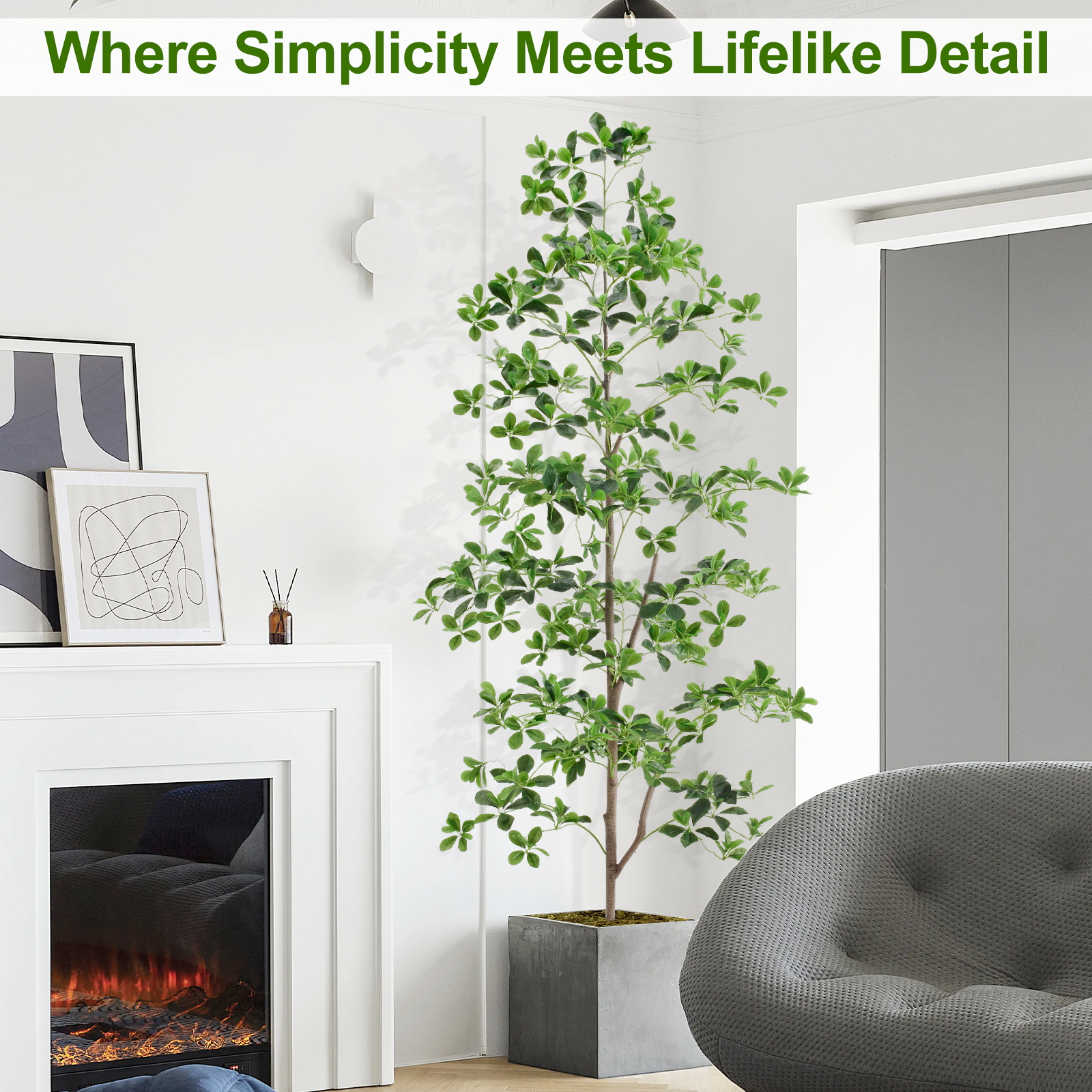 6ft Tall Artificial Black Olive Tree with 945 Lifelike Leaves