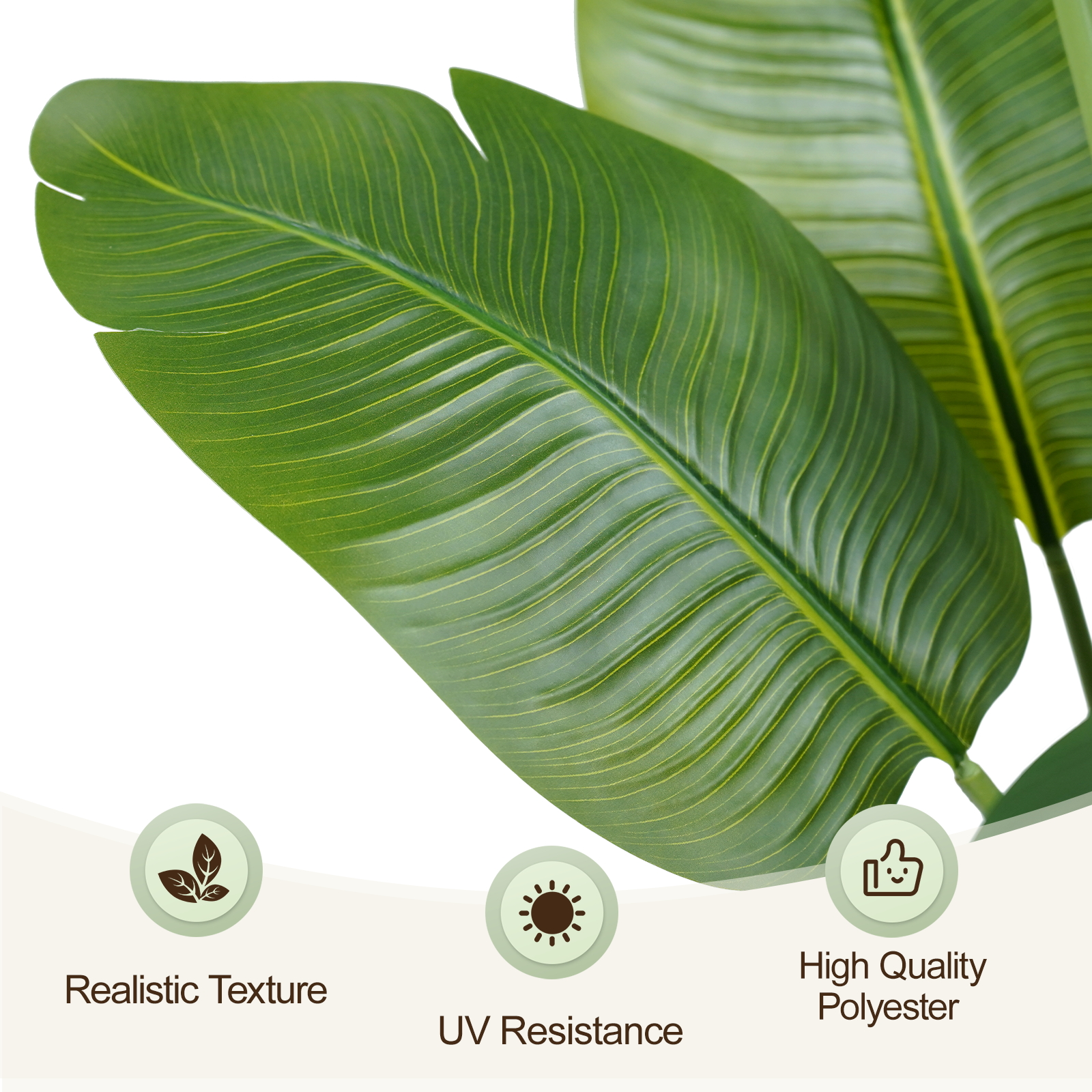 Keeplush Lifelike Bird of Paradise Artificial Plant,6ft Faux Banana Leaf Tree