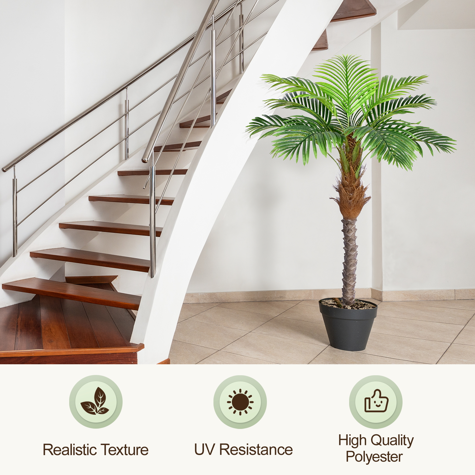 Keeplush 8.5ft Faux Phoenix Palm Tree 2 pieces